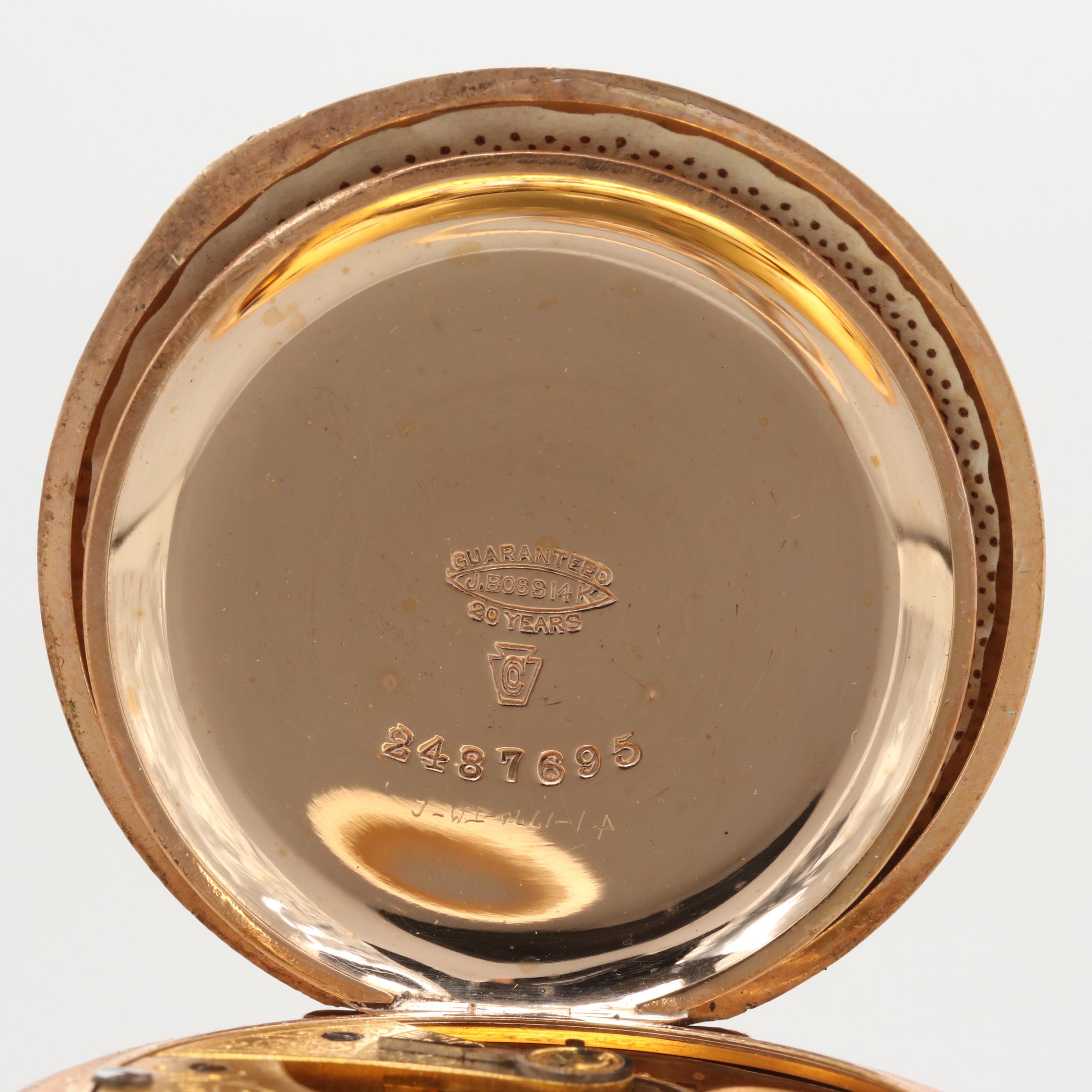 American Waltham Gold Filled Hunting Case Pocket Watch, Circa 1893