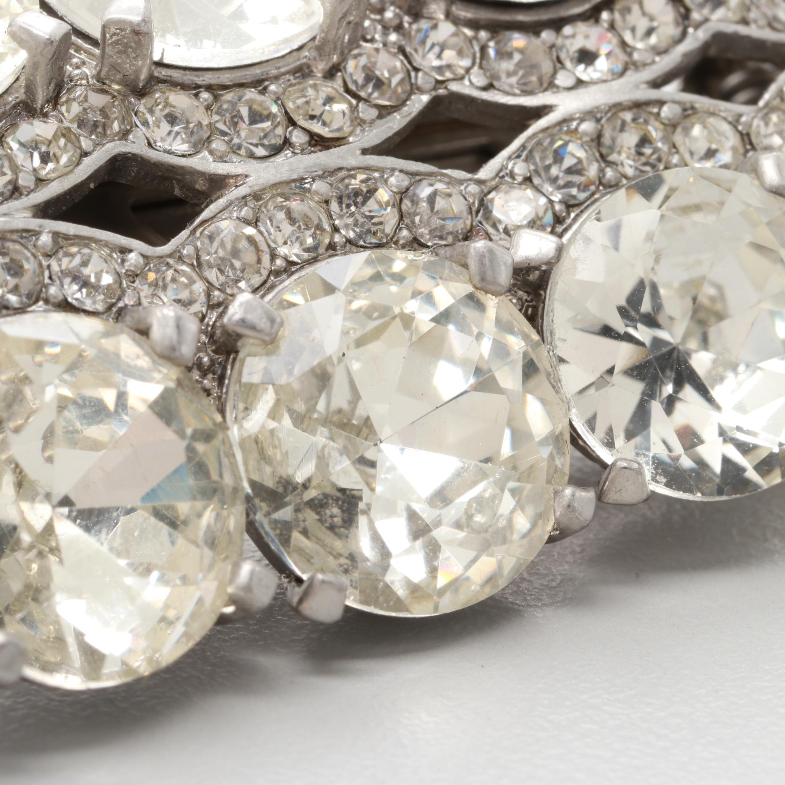 Cabi Oversized Clear Rhinestone Brooch