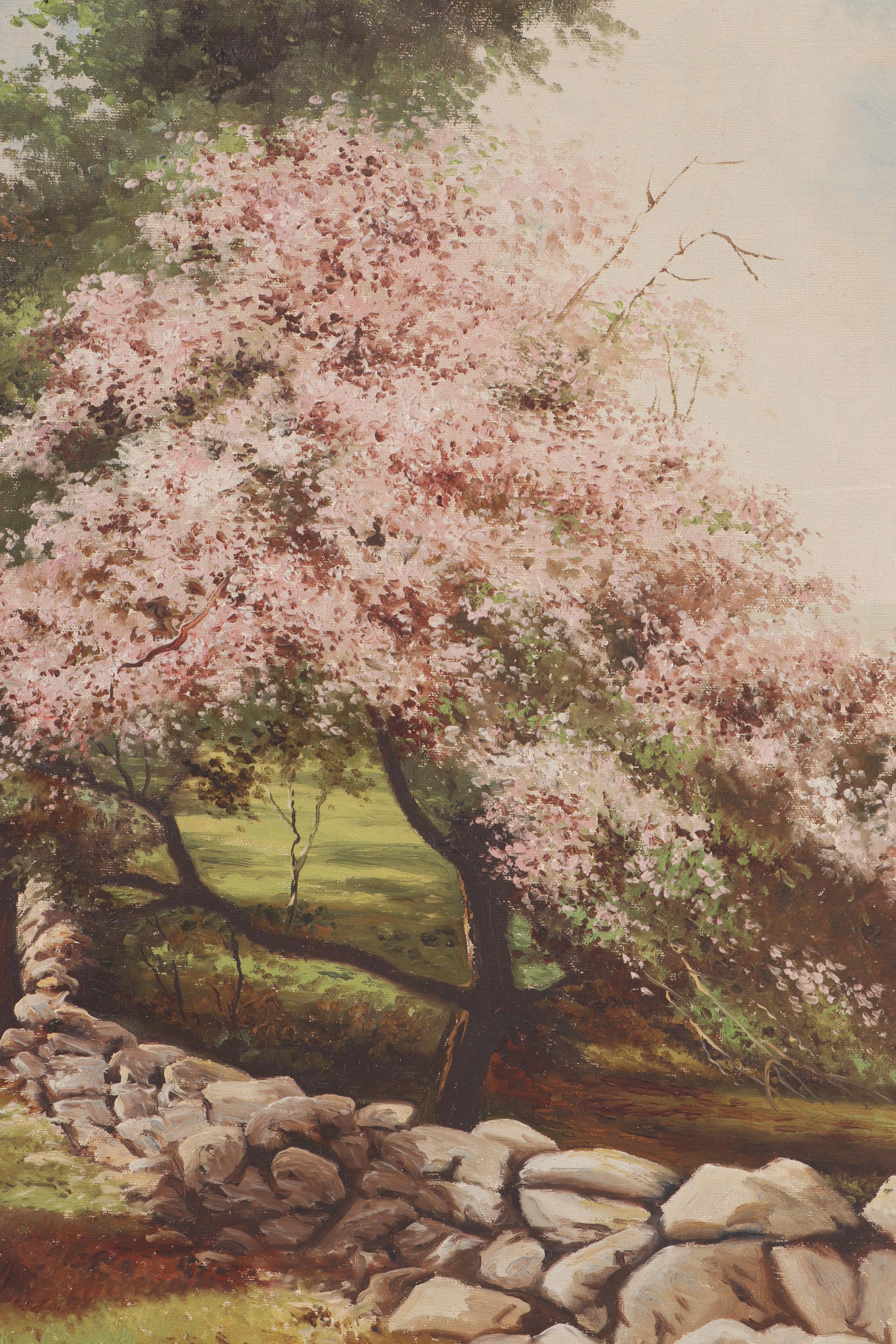 Lample Oil Painting of Country Road