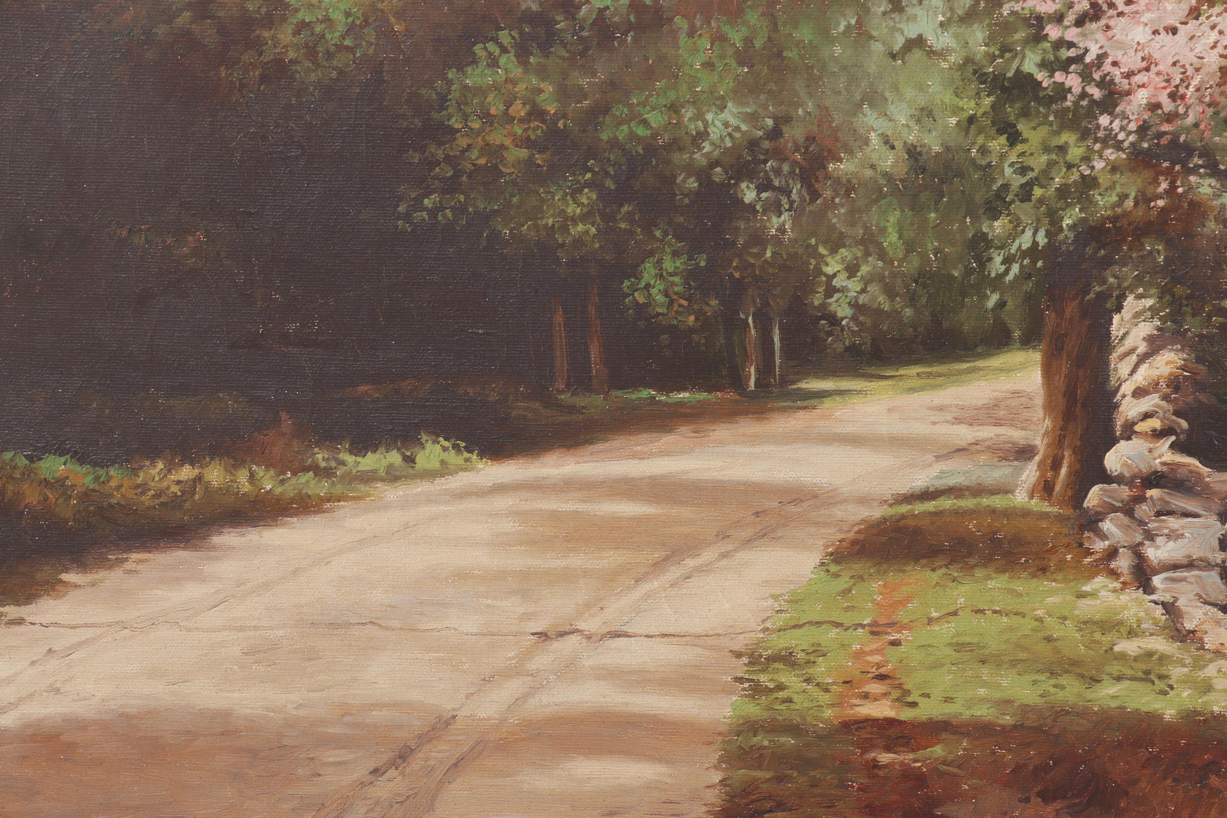 Lample Oil Painting of Country Road