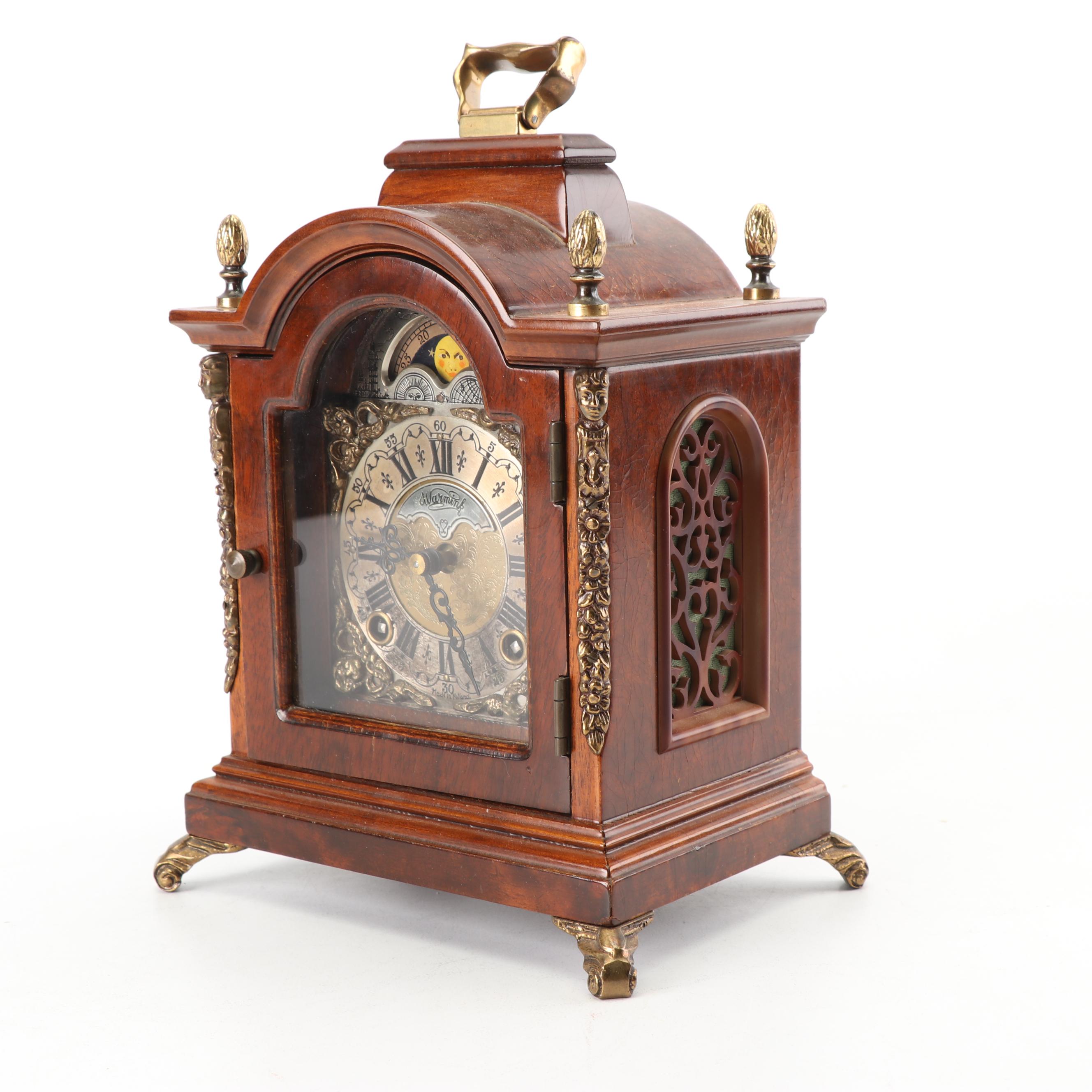 Early 20th Century Dutch Warmink Wuba Bracket Mantel Clock