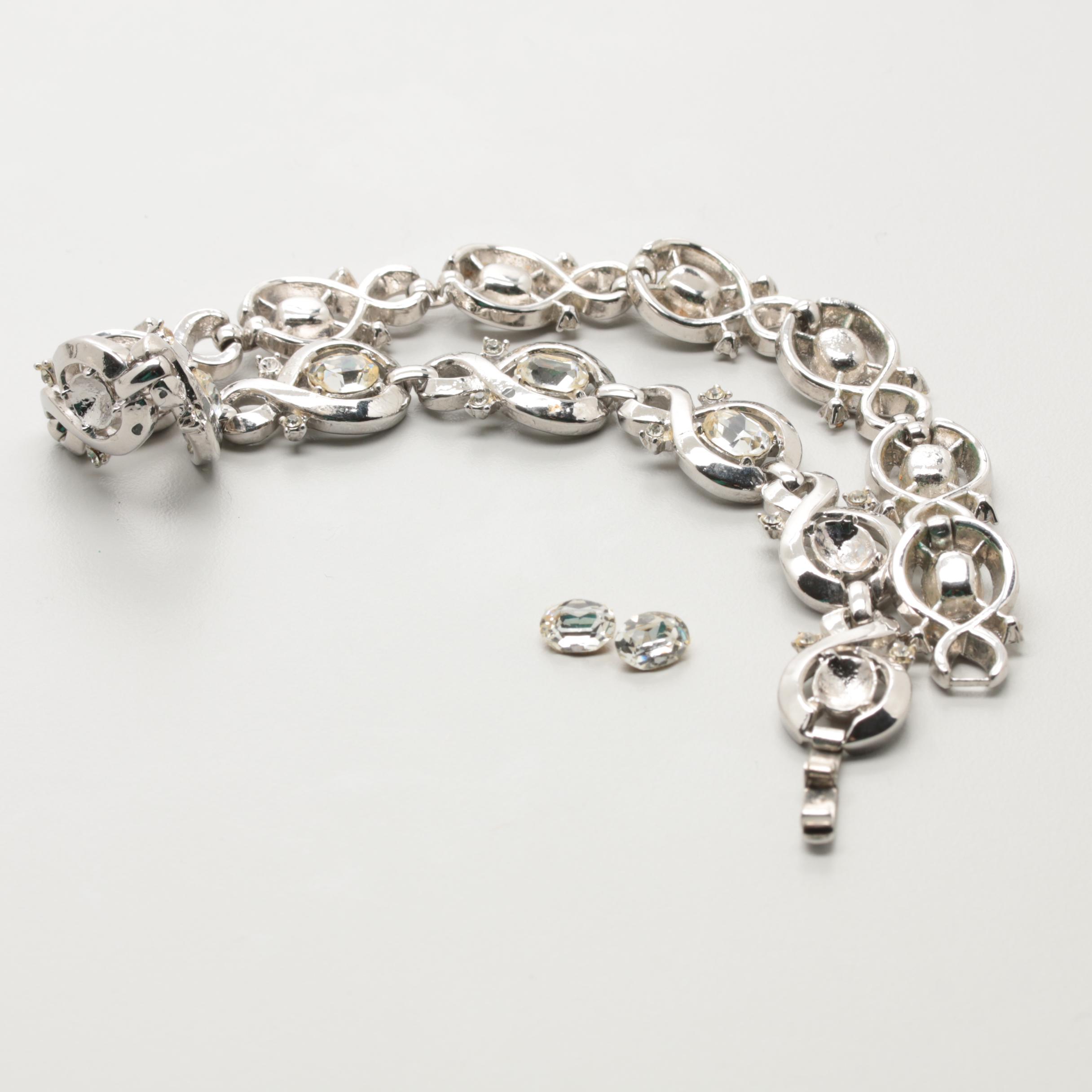 Collection of 1960s Rhinestone Jewelry Including Weiss, Trifari