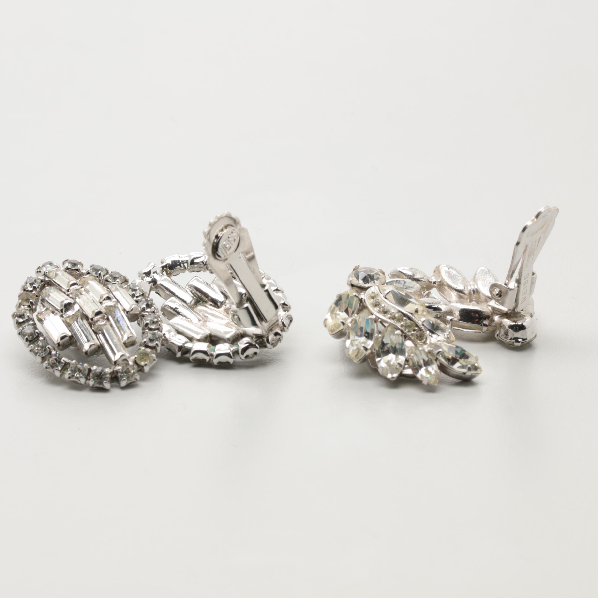 Collection of 1960s Rhinestone Jewelry Including Weiss, Trifari