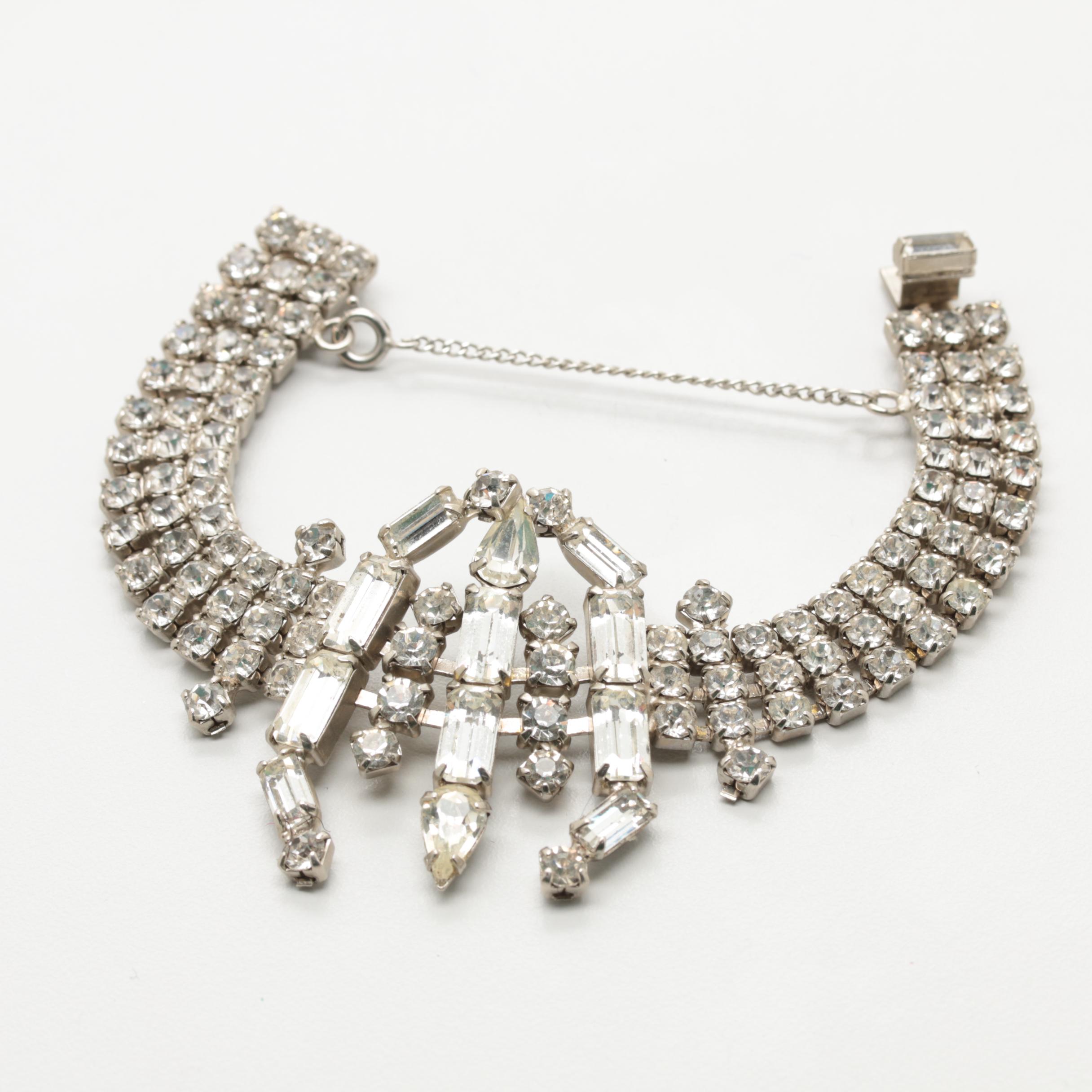 Collection of 1960s Rhinestone Jewelry Including Weiss, Trifari