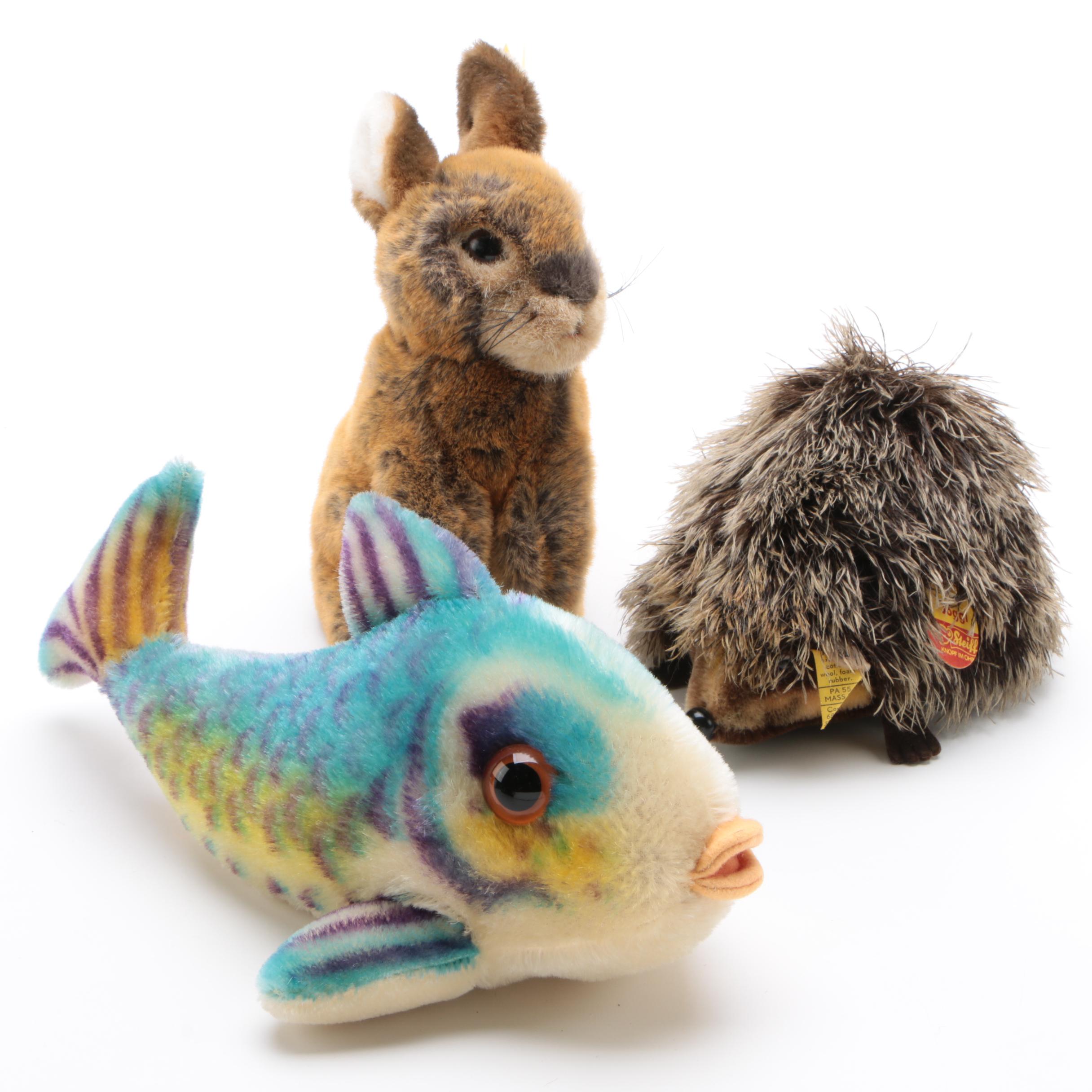 Steiff "Jogg", "Dormili", and "Flossy" Plush Animals