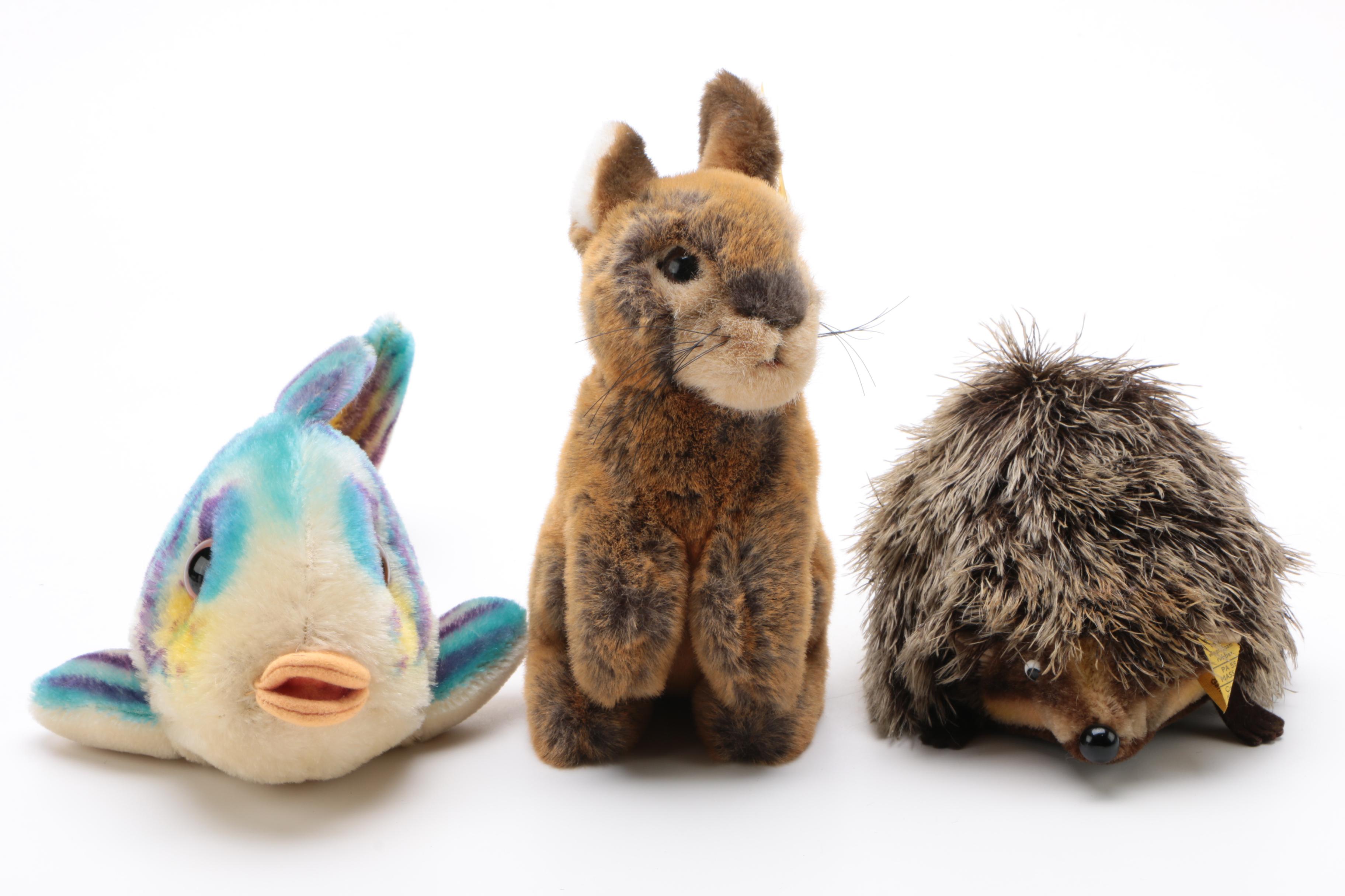 Steiff "Jogg", "Dormili", and "Flossy" Plush Animals