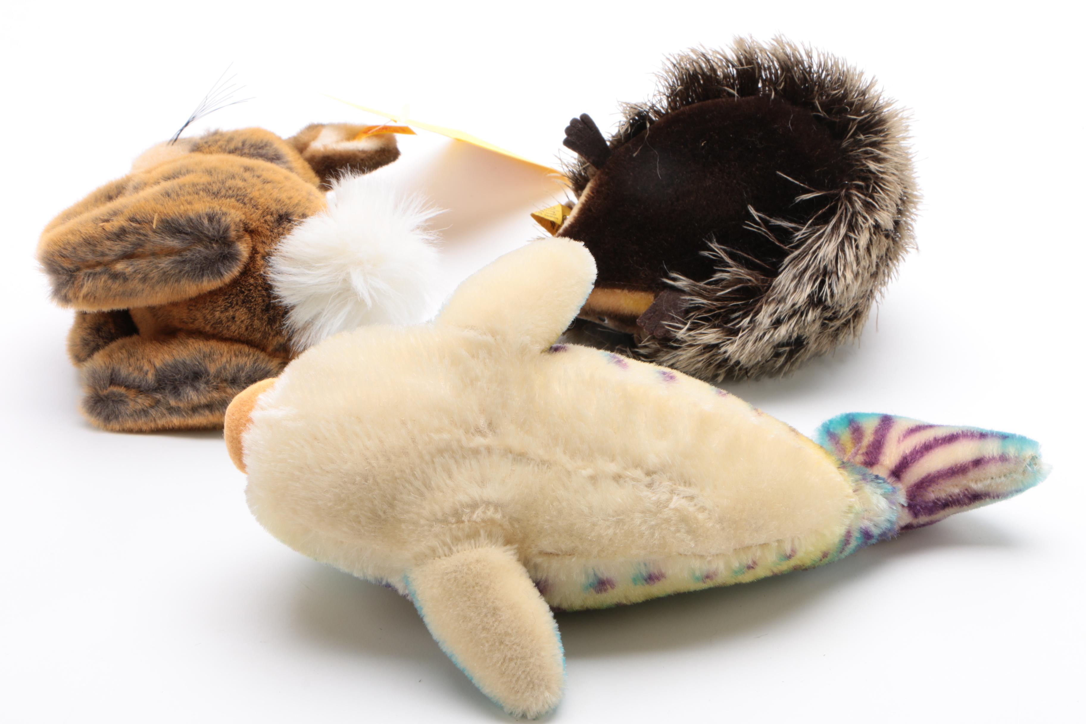 Steiff "Jogg", "Dormili", and "Flossy" Plush Animals