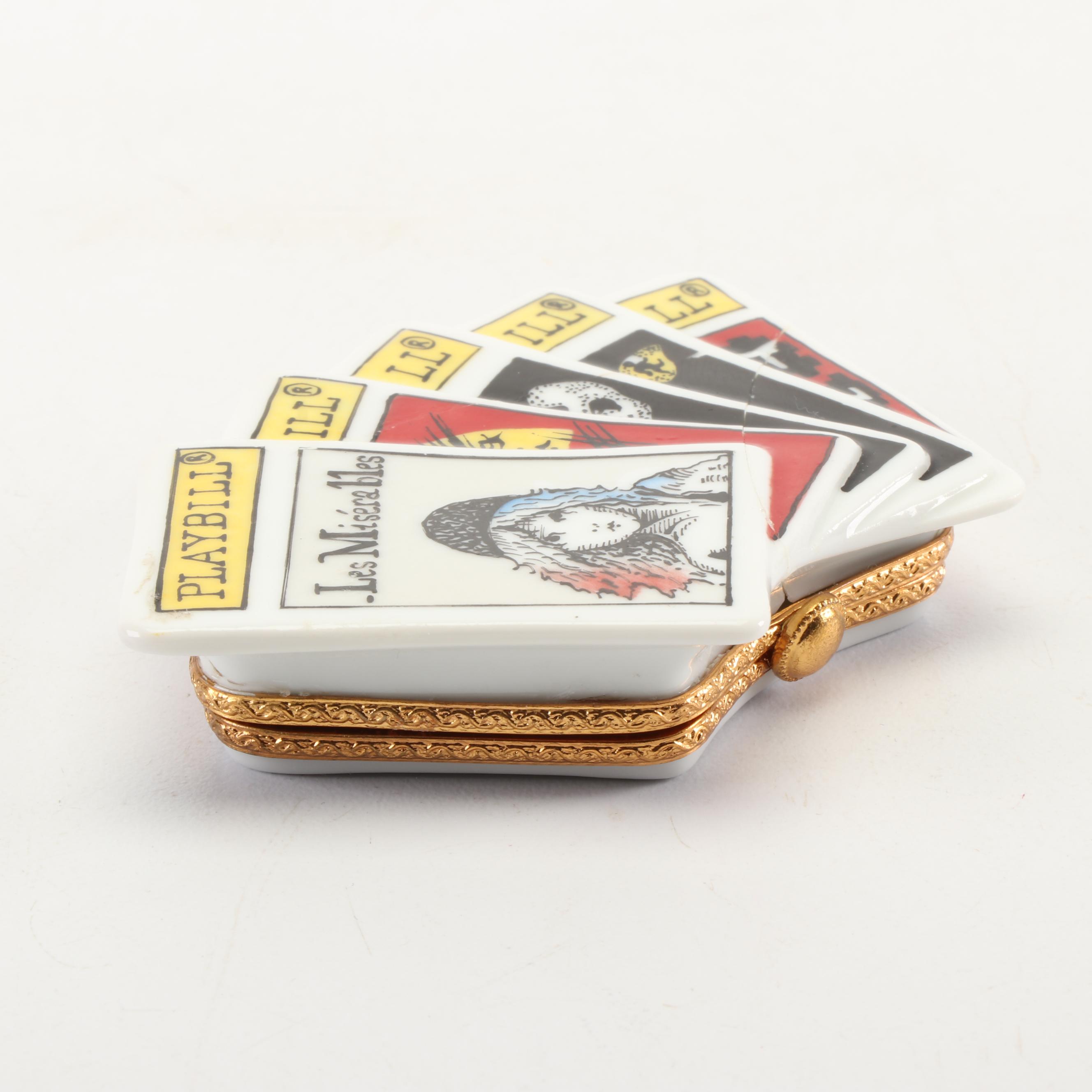 J. Dumont Limoges Limited Edition "Les Miserables" Playbill Trinket Box