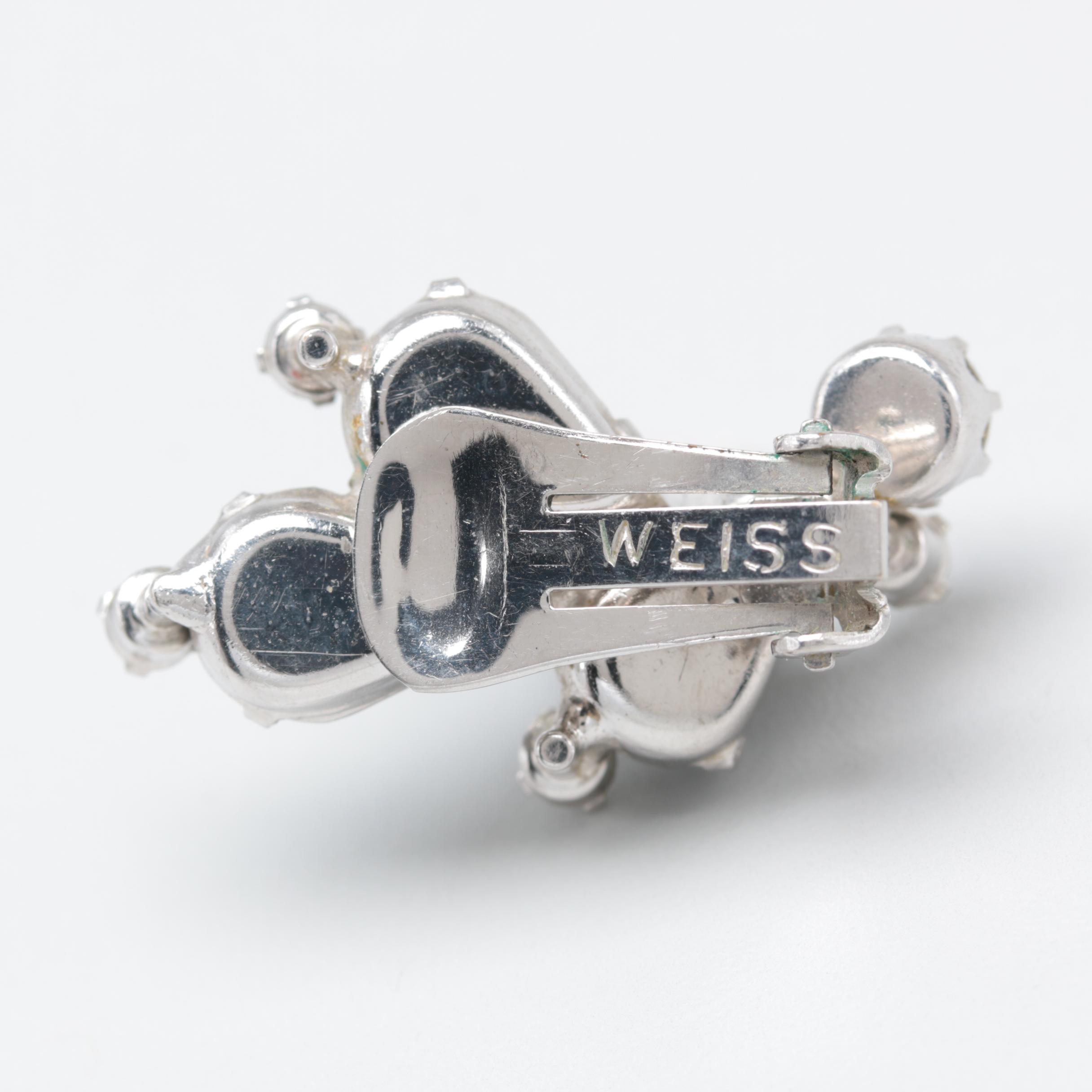 1960s Black Rhinestone Jewelry Including Weiss, Hobé