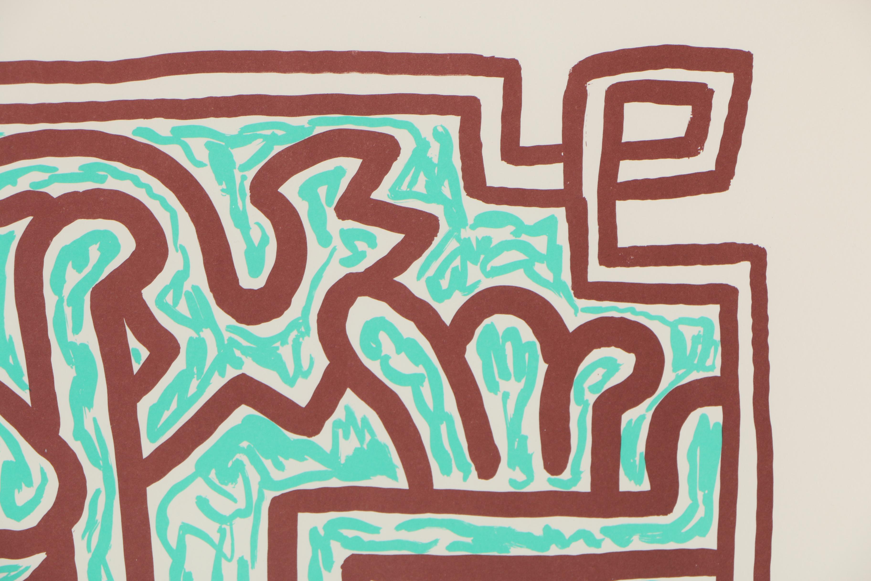 Keith Haring 1989 Lithograph "Chocolate Buddha 5"