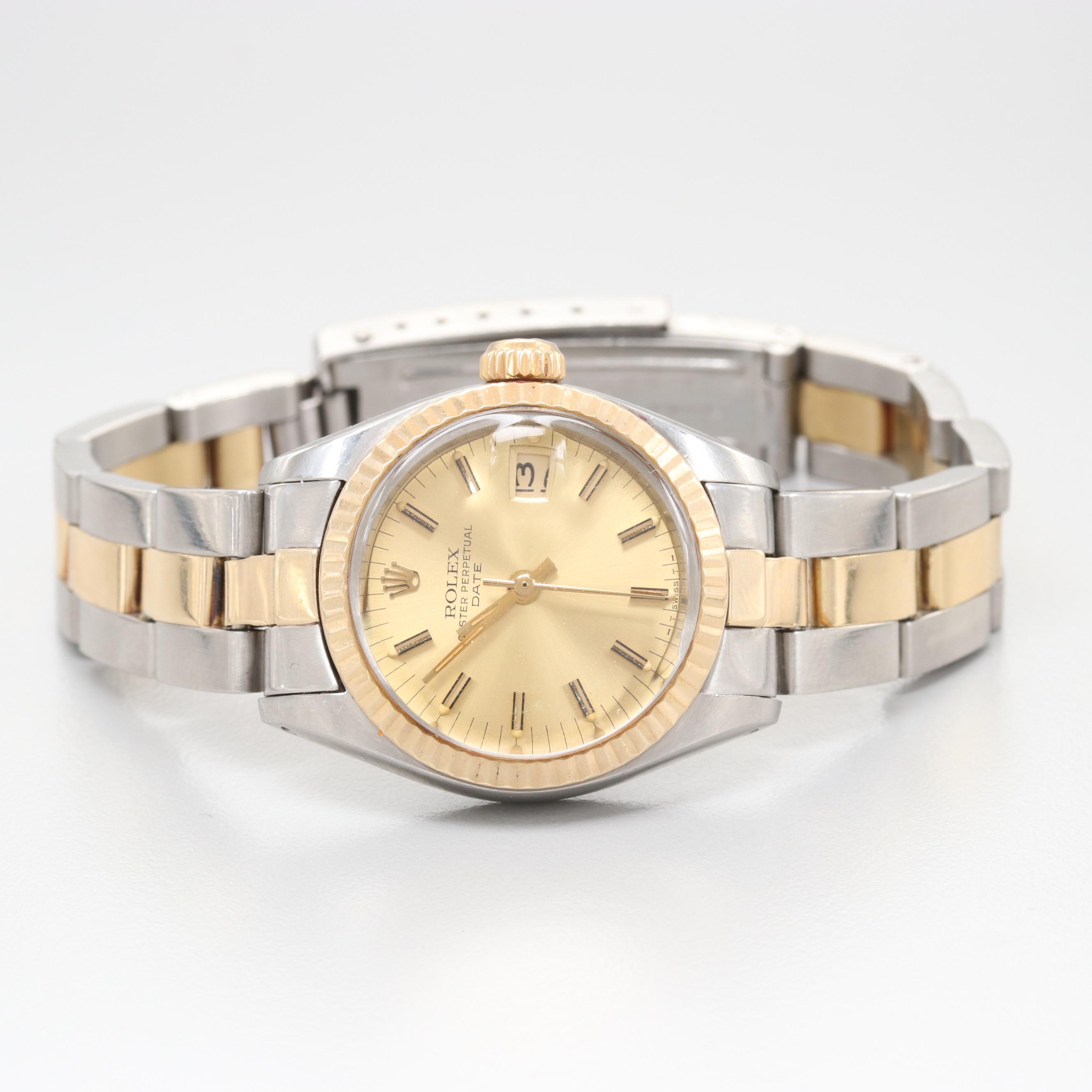 Vintage Rolex 18K Yellow Gold and Stainless Steel Watch, 1983