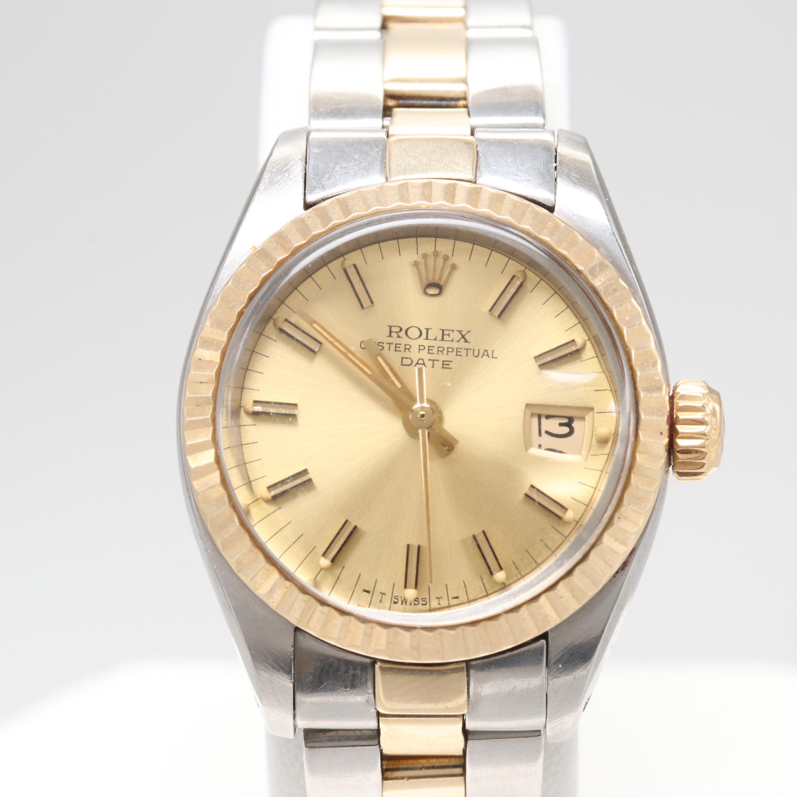 Vintage Rolex 18K Yellow Gold and Stainless Steel Watch, 1983