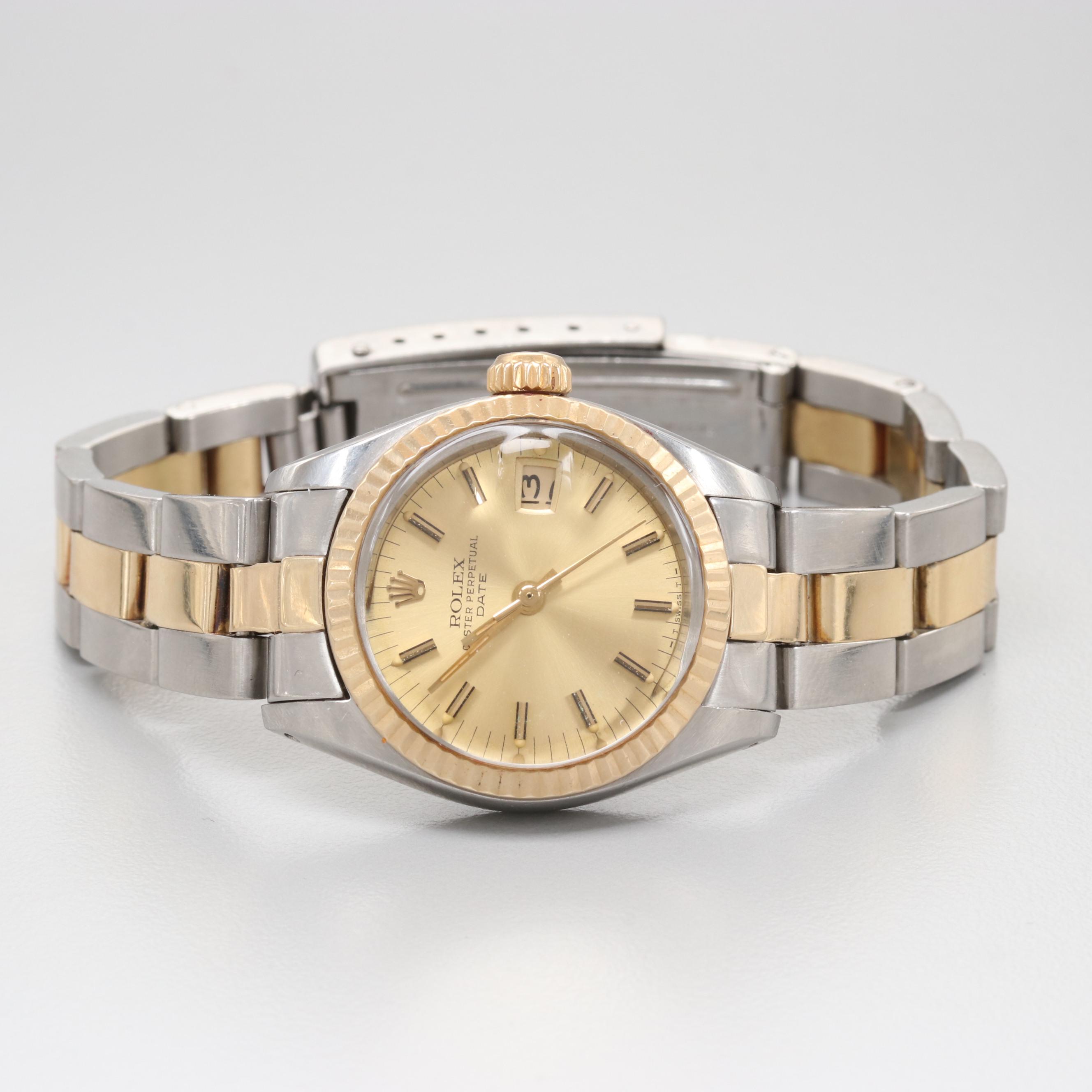 Vintage Rolex 18K Yellow Gold and Stainless Steel Watch, 1983