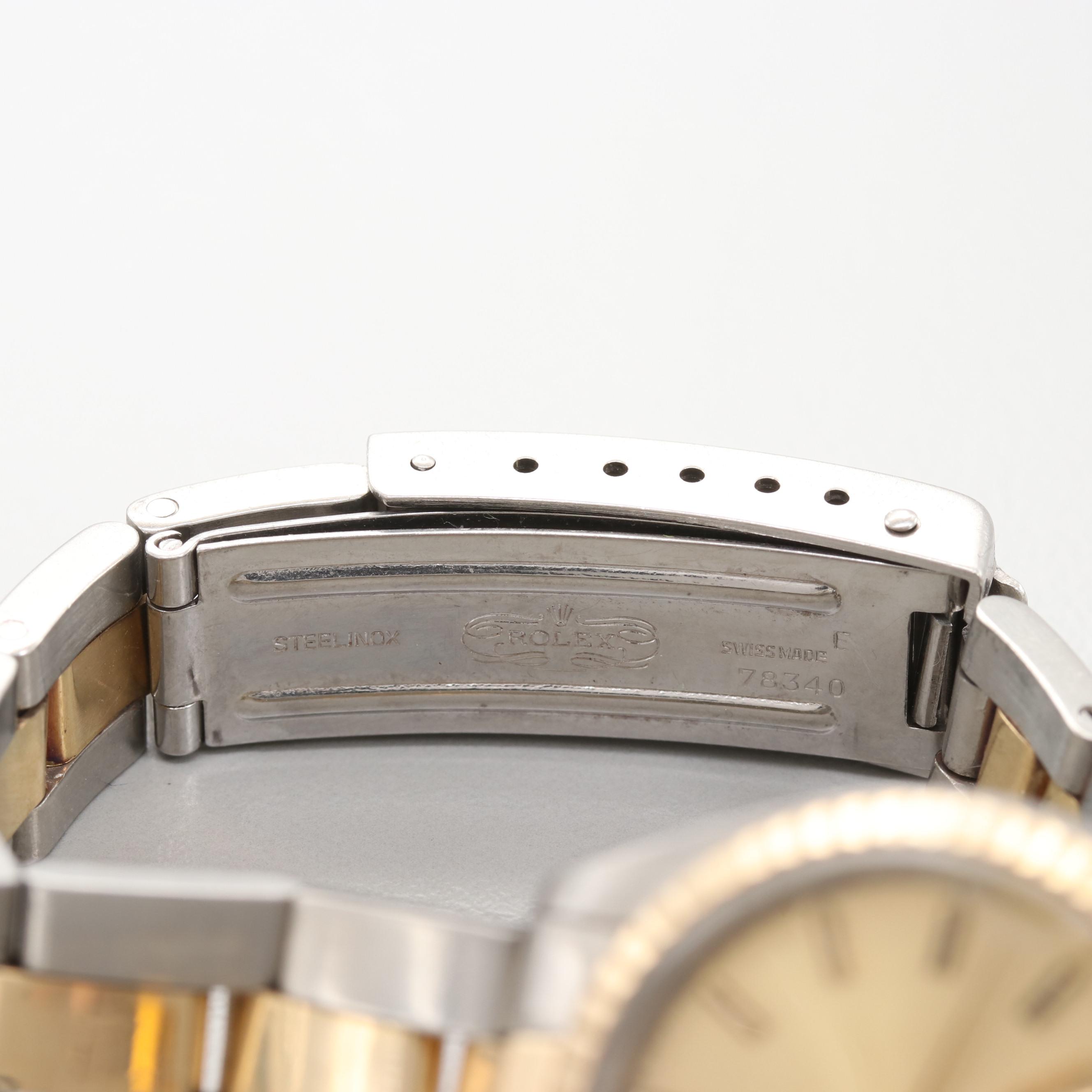 Vintage Rolex 18K Yellow Gold and Stainless Steel Watch, 1983