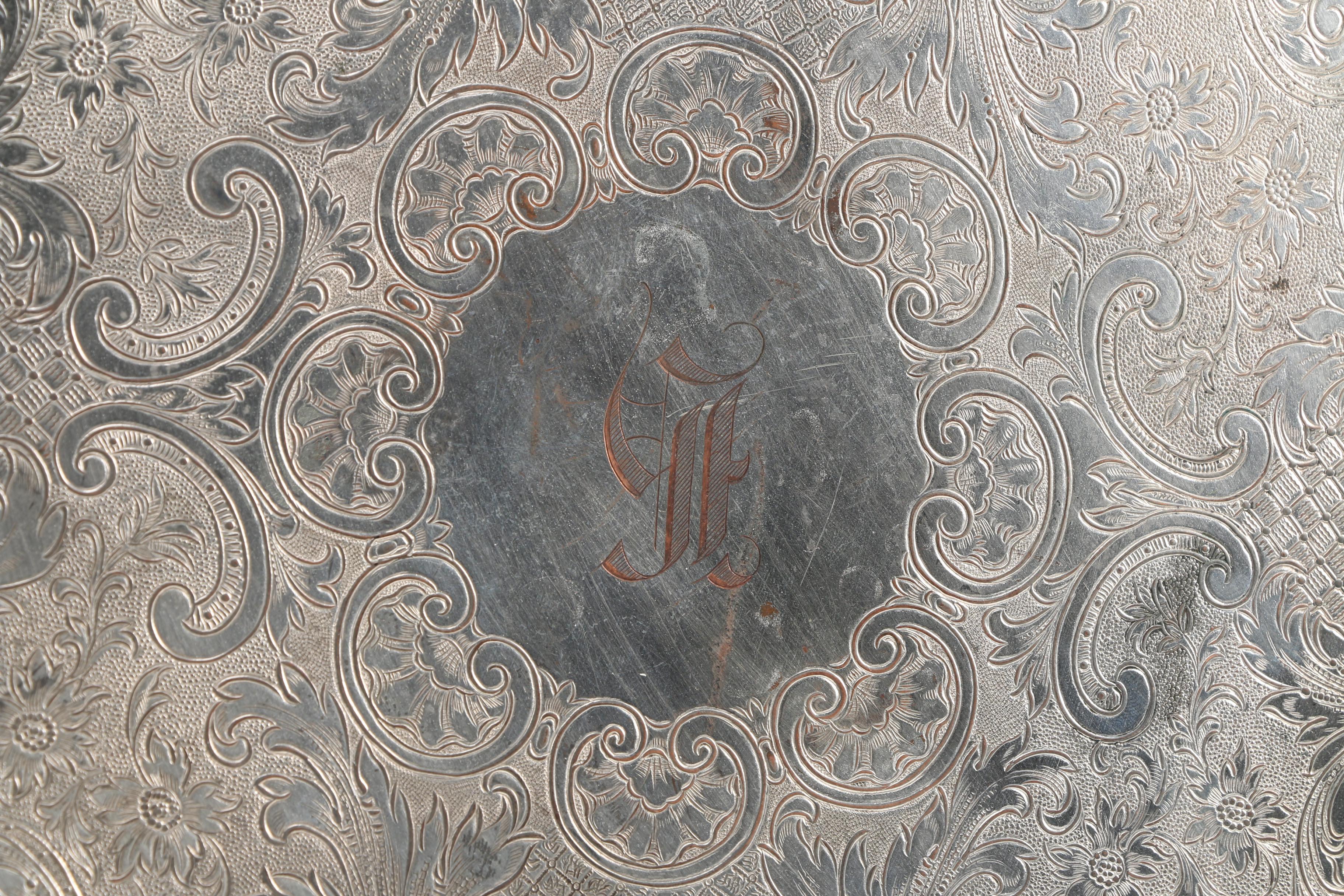 Sweetser Co. Sterling Reticulated Dish with Crescent Silver Plate Tray