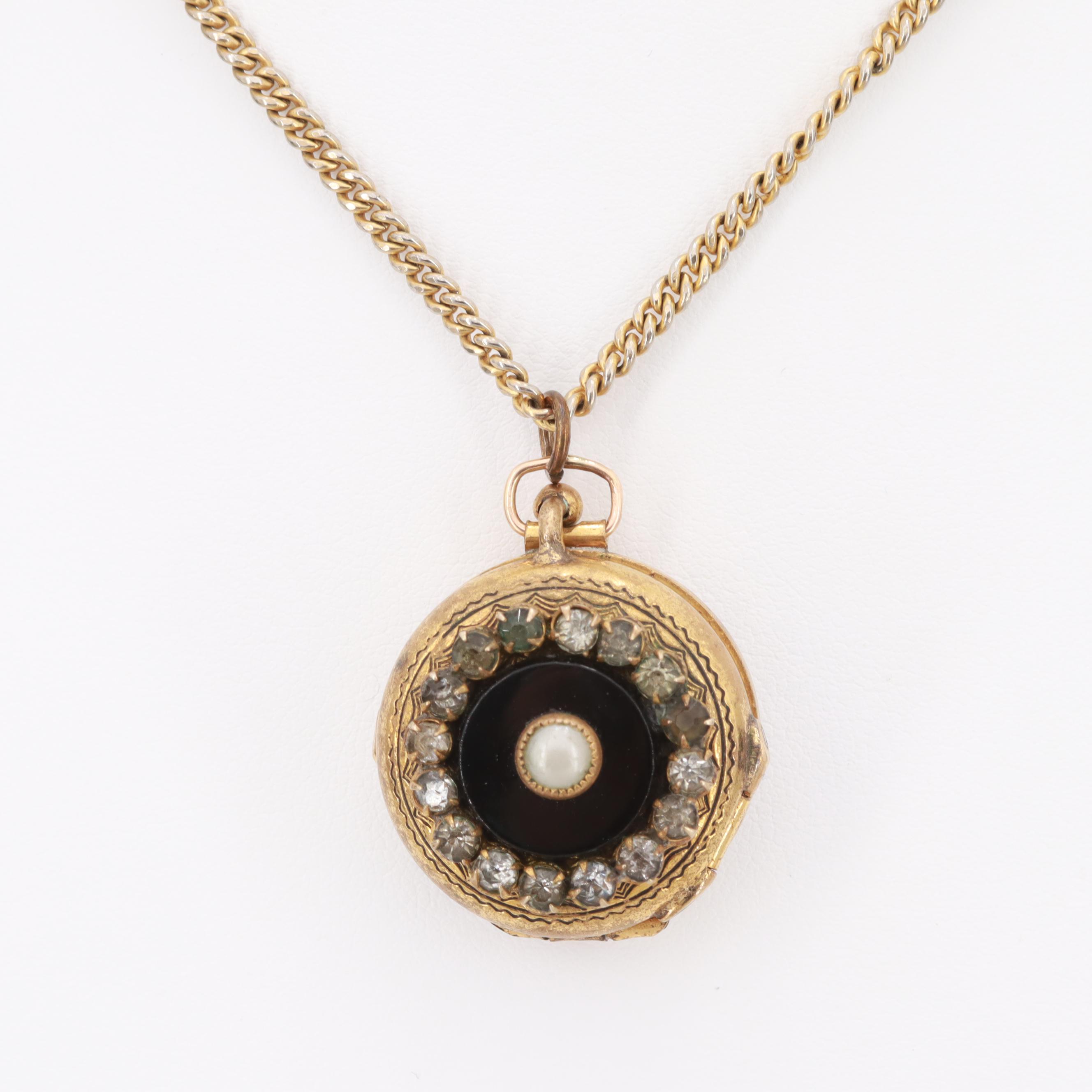 Early 20th Century Four Frame Locket Necklace