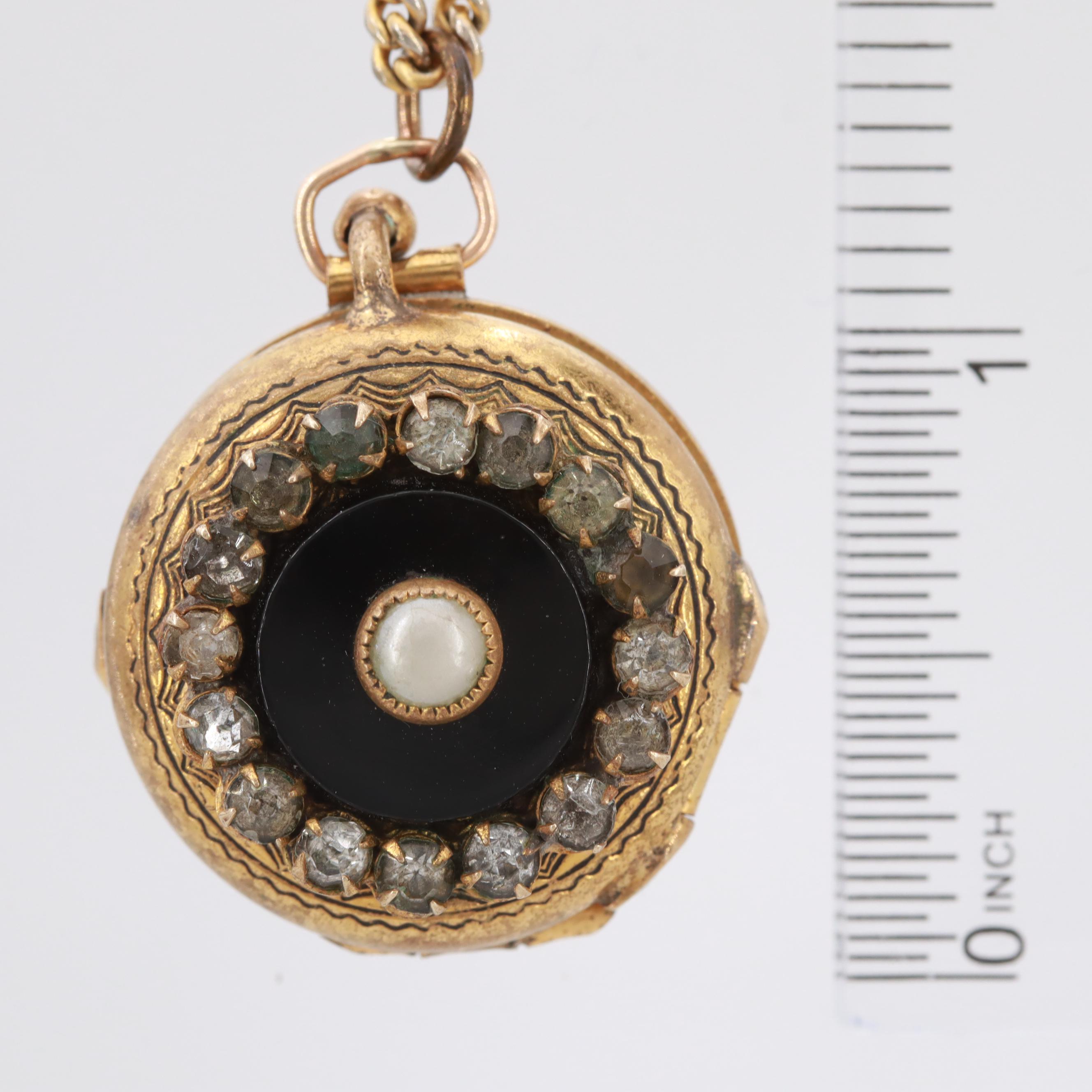 Early 20th Century Four Frame Locket Necklace
