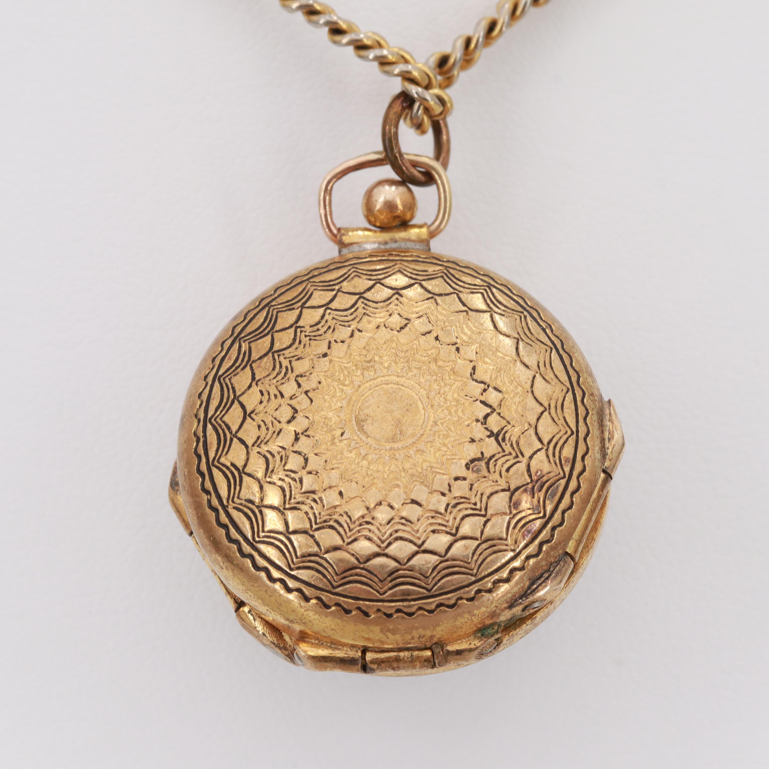 Early 20th Century Four Frame Locket Necklace