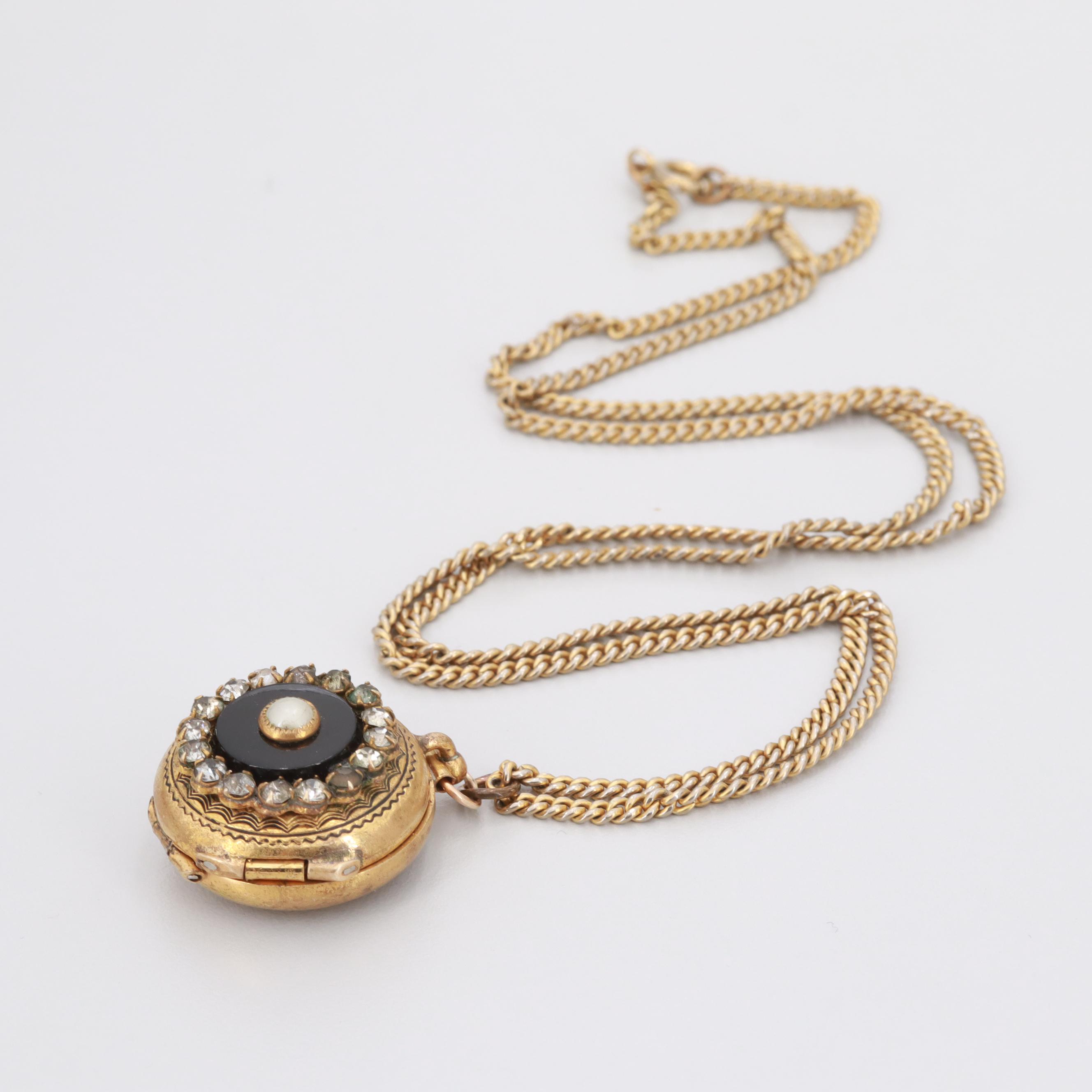 Early 20th Century Four Frame Locket Necklace