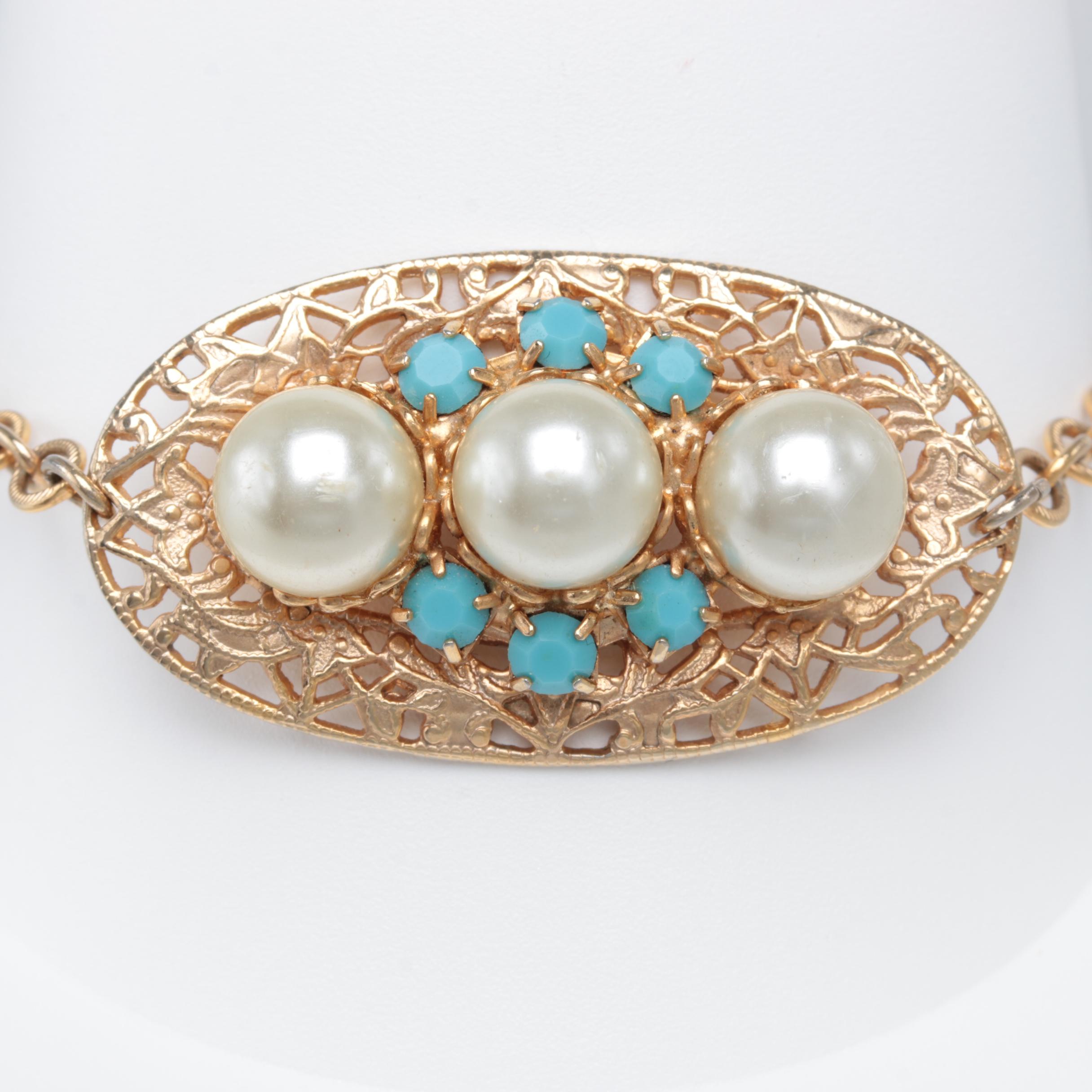 1960s Victorian Revival Jewelry including Coro, Hobe, Art