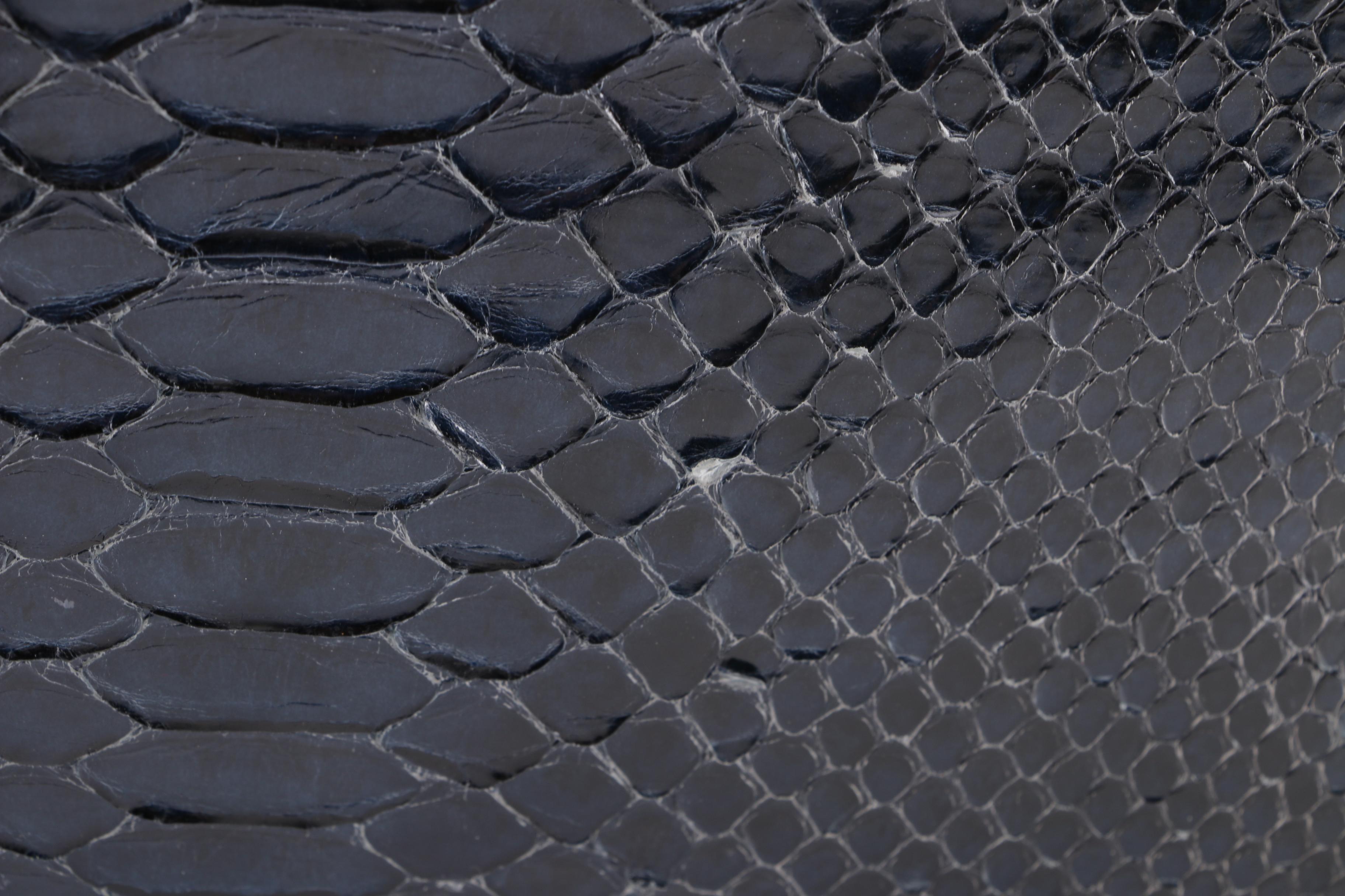 Giorgio Armani Blue Python Skin Hobo Bag