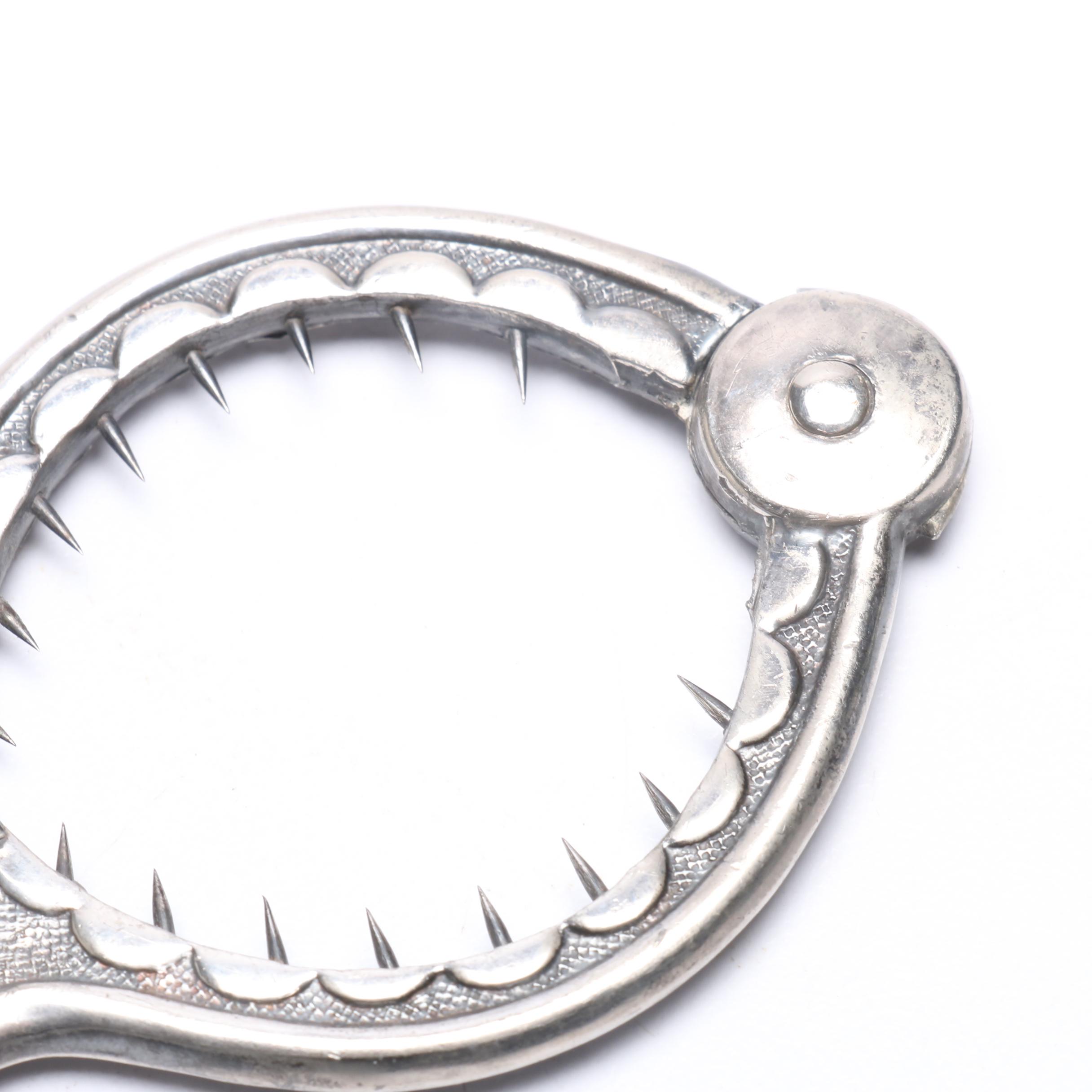 Antique Egg Topper Cutter and Sterling Handled Darning Egg