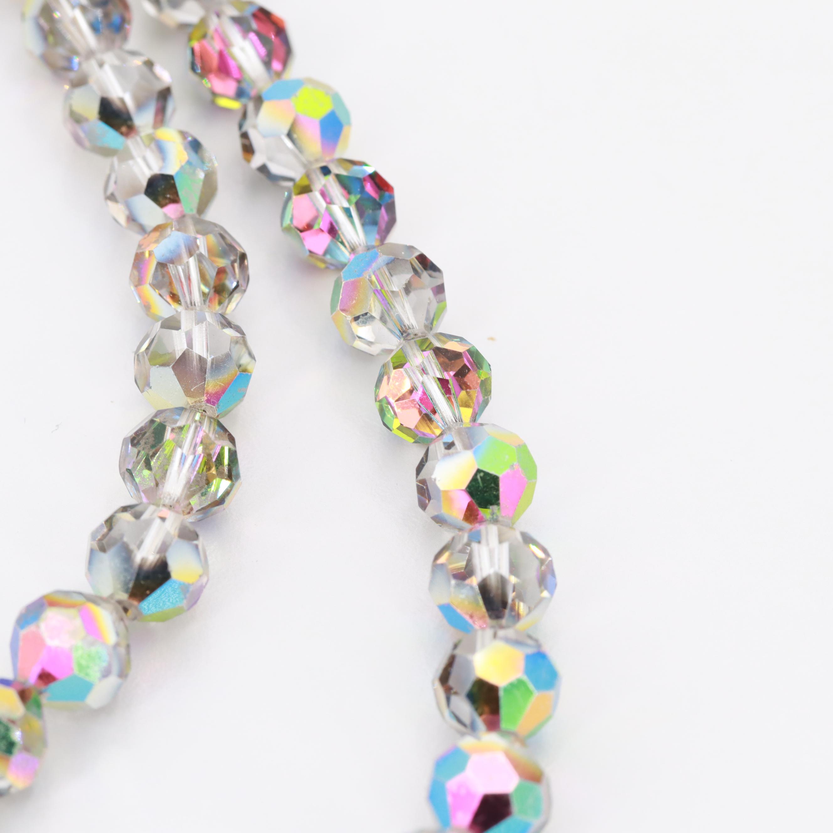 Vintage Iridescent Smokey Borealis Crystal Jewelry