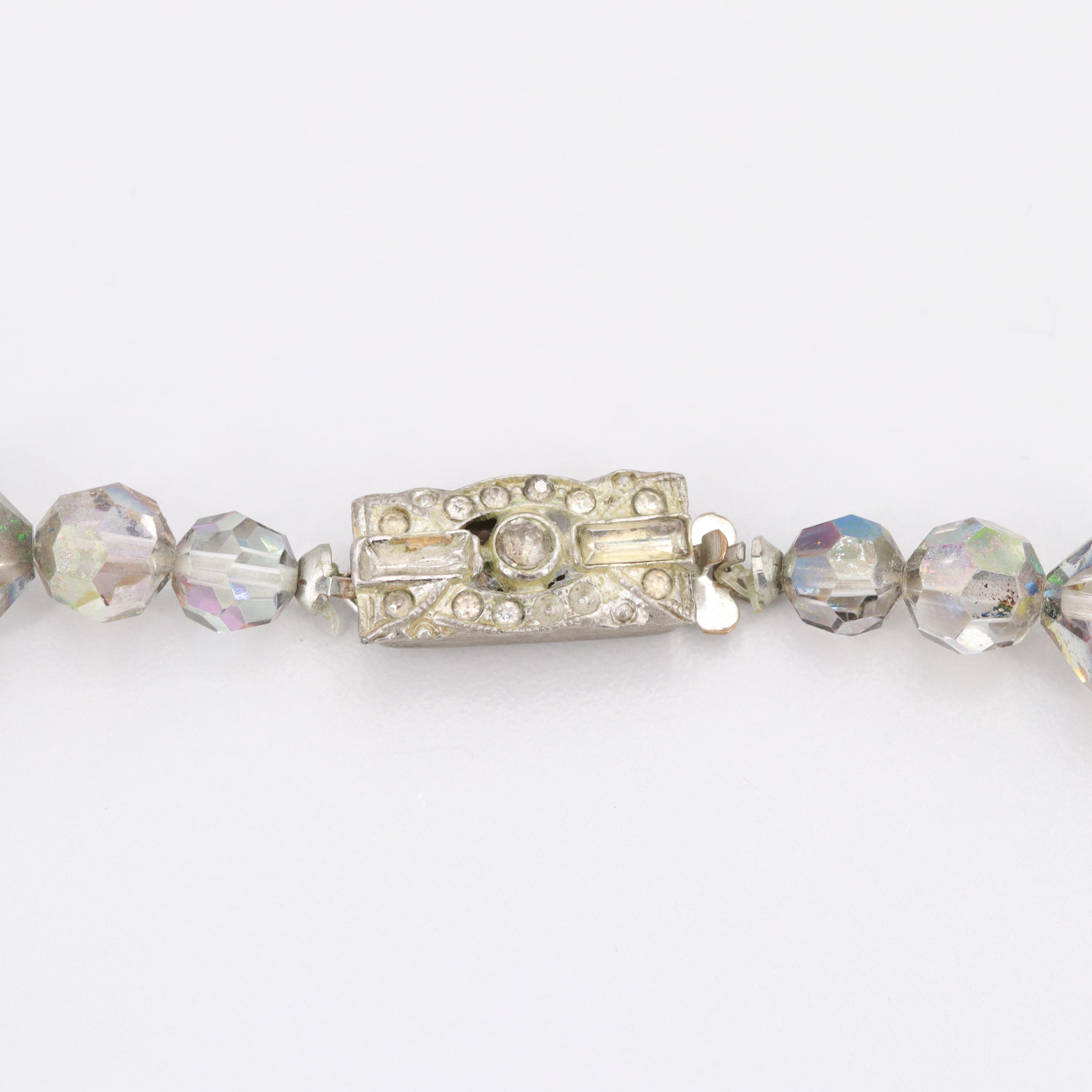 Vintage Iridescent Smokey Borealis Crystal Jewelry