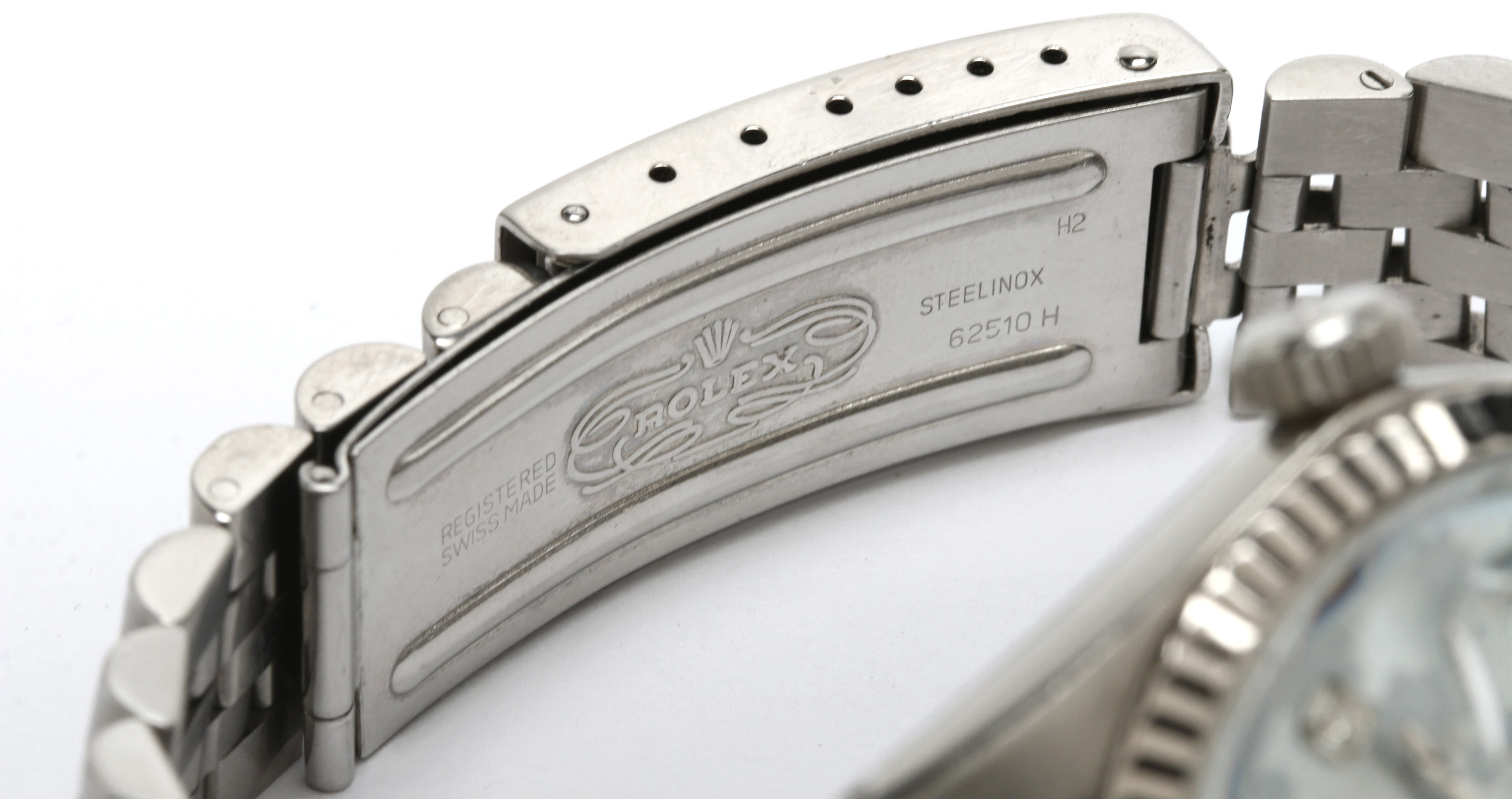 Rolex Datejust Stainless Steel and 18K Gold Fluted Bezel Diamond Watch