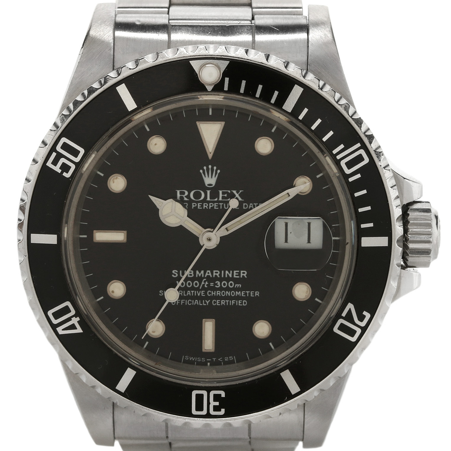 Rolex Submariner Date Stainless Steel Automatic Watch, Circa 1987