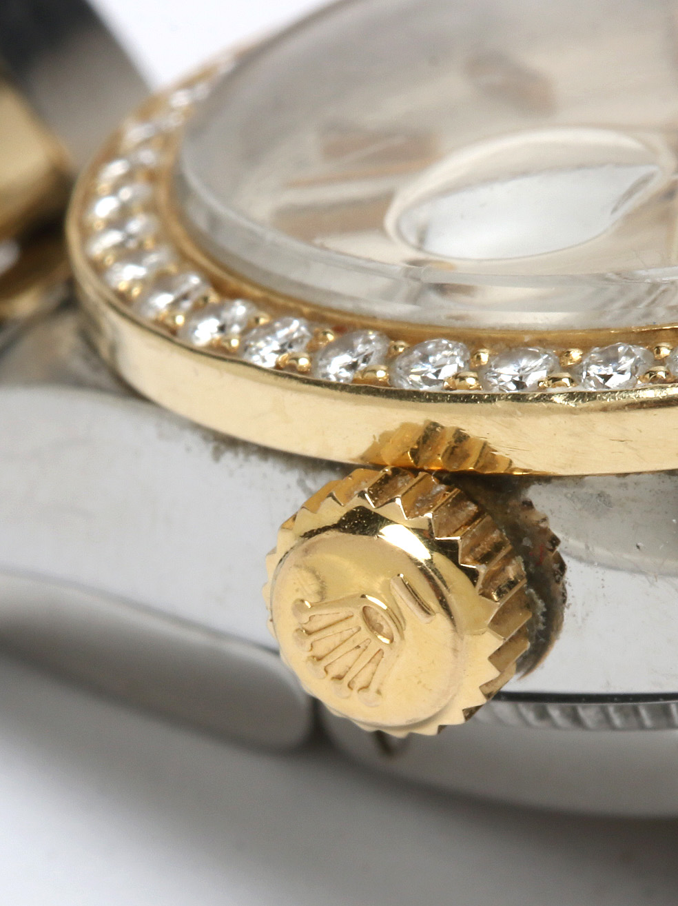 Rolex 14K and 18K Yellow Gold Watch With Diamond Bezel, 1979