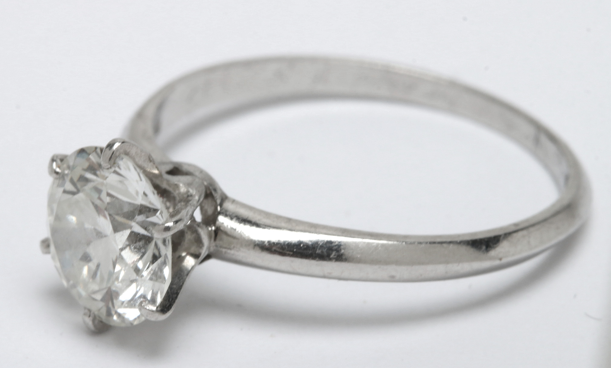 Vintage Tiffany and Co. Platinum 1.85 CT Diamond Solitaire Ring