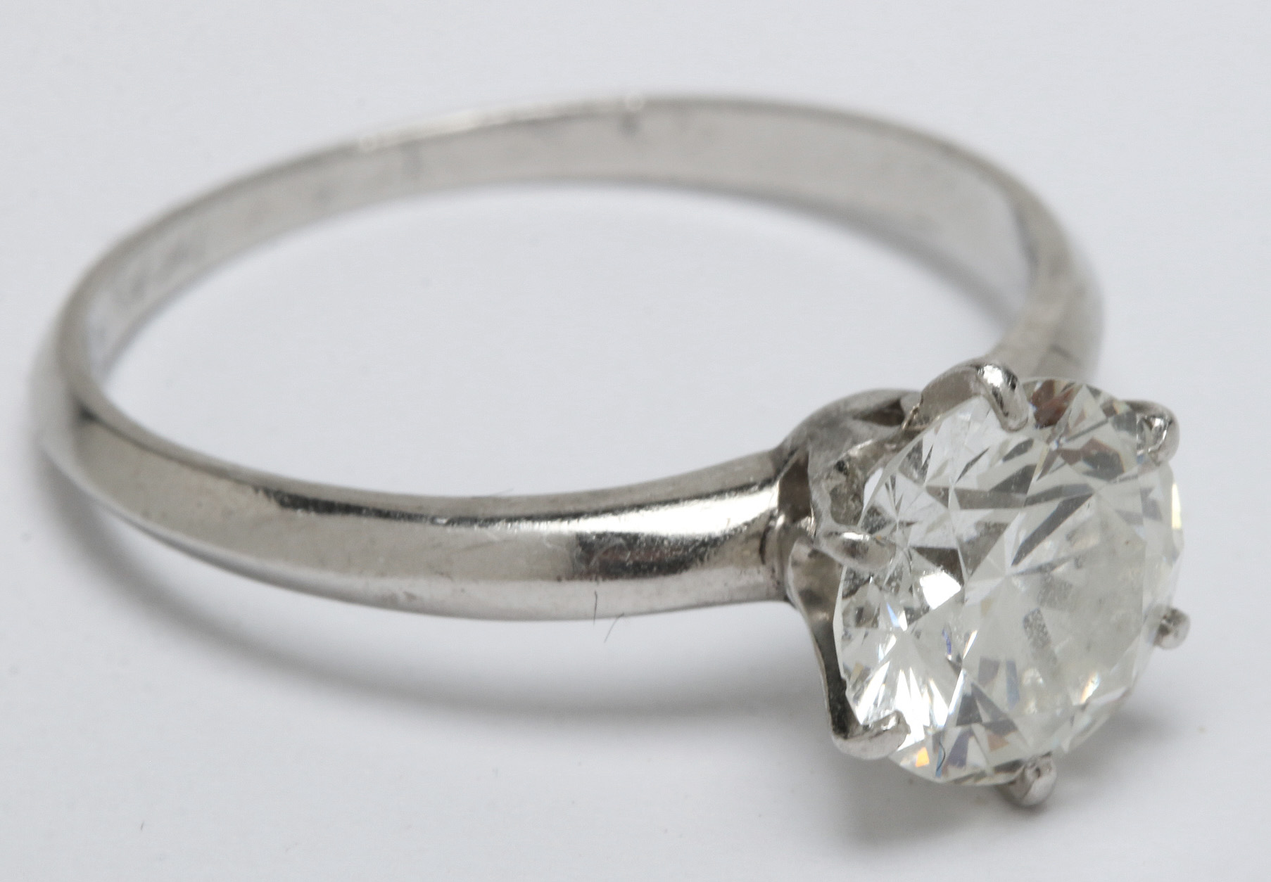 Vintage Tiffany and Co. Platinum 1.85 CT Diamond Solitaire Ring