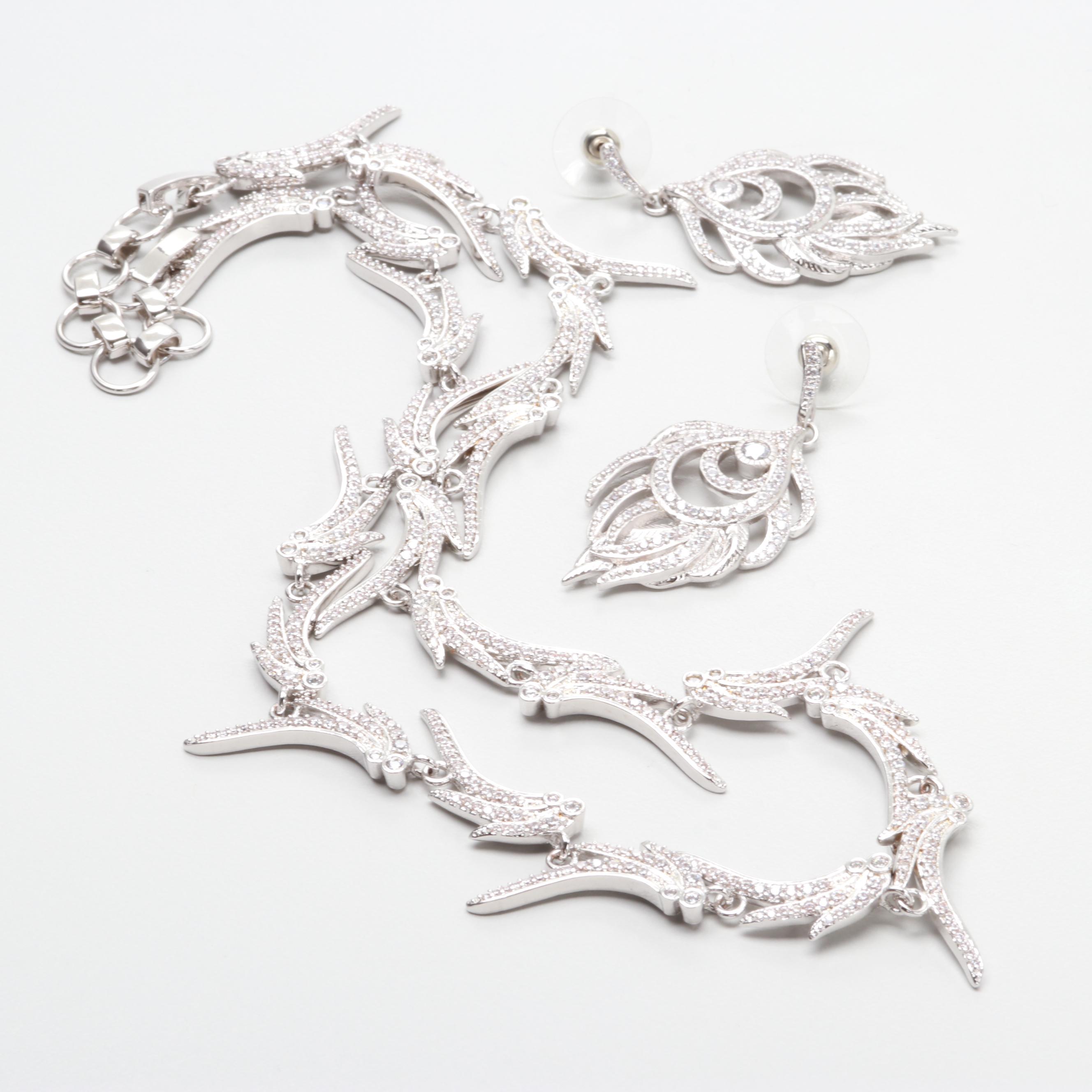 Kendra Scott Crystal Necklace and Earrings Set