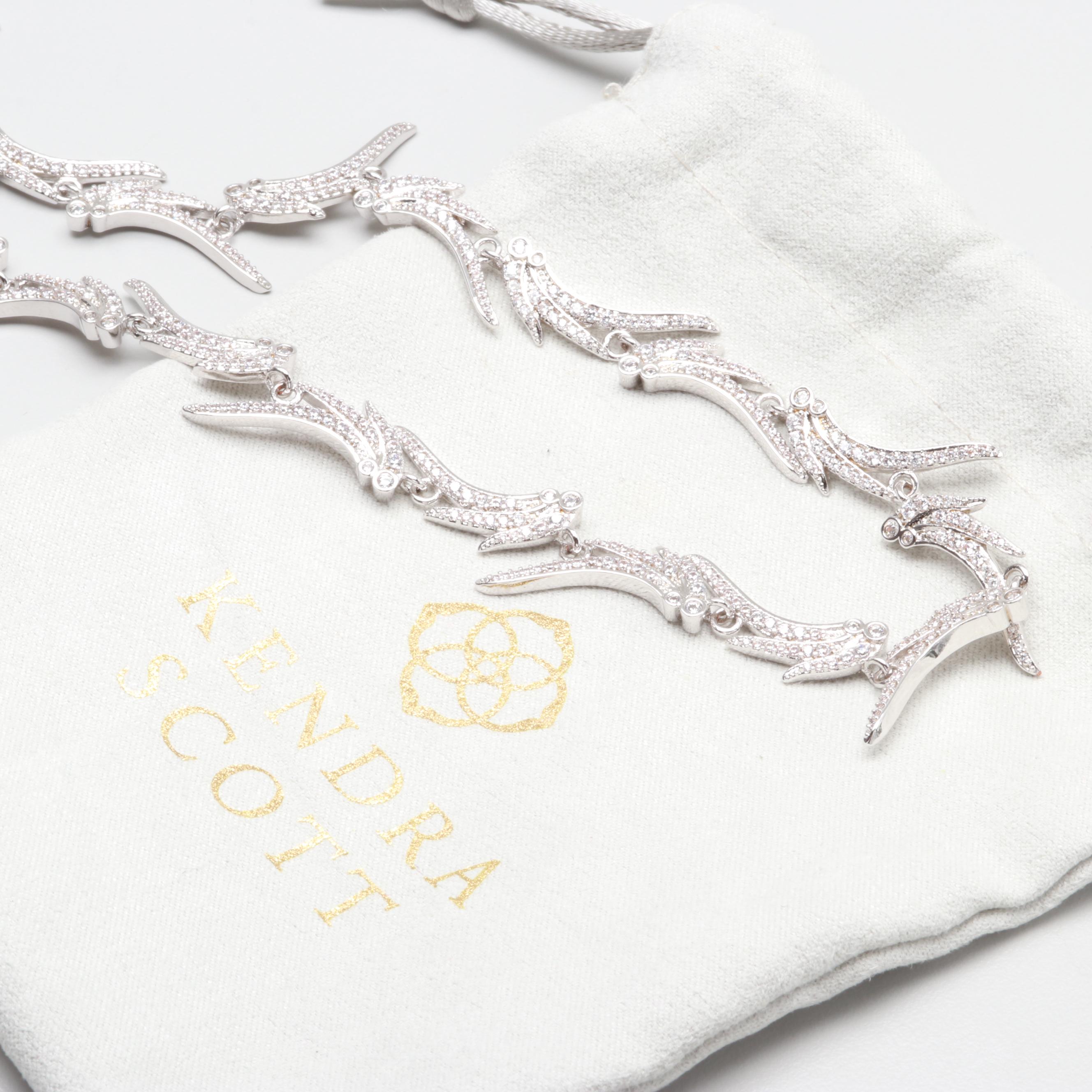 Kendra Scott Crystal Necklace and Earrings Set