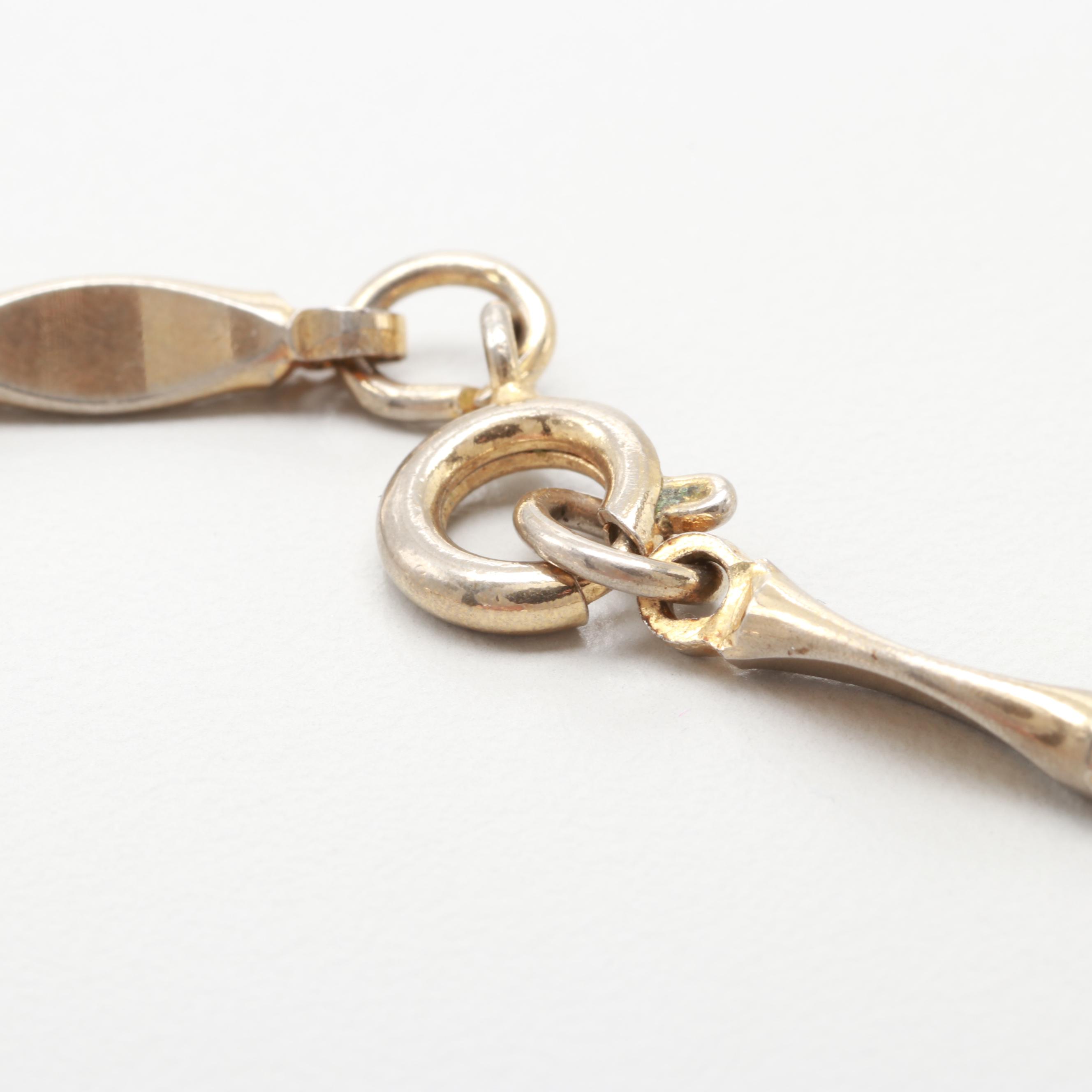 Gold Tone Acrylic Fishbowl Necklace