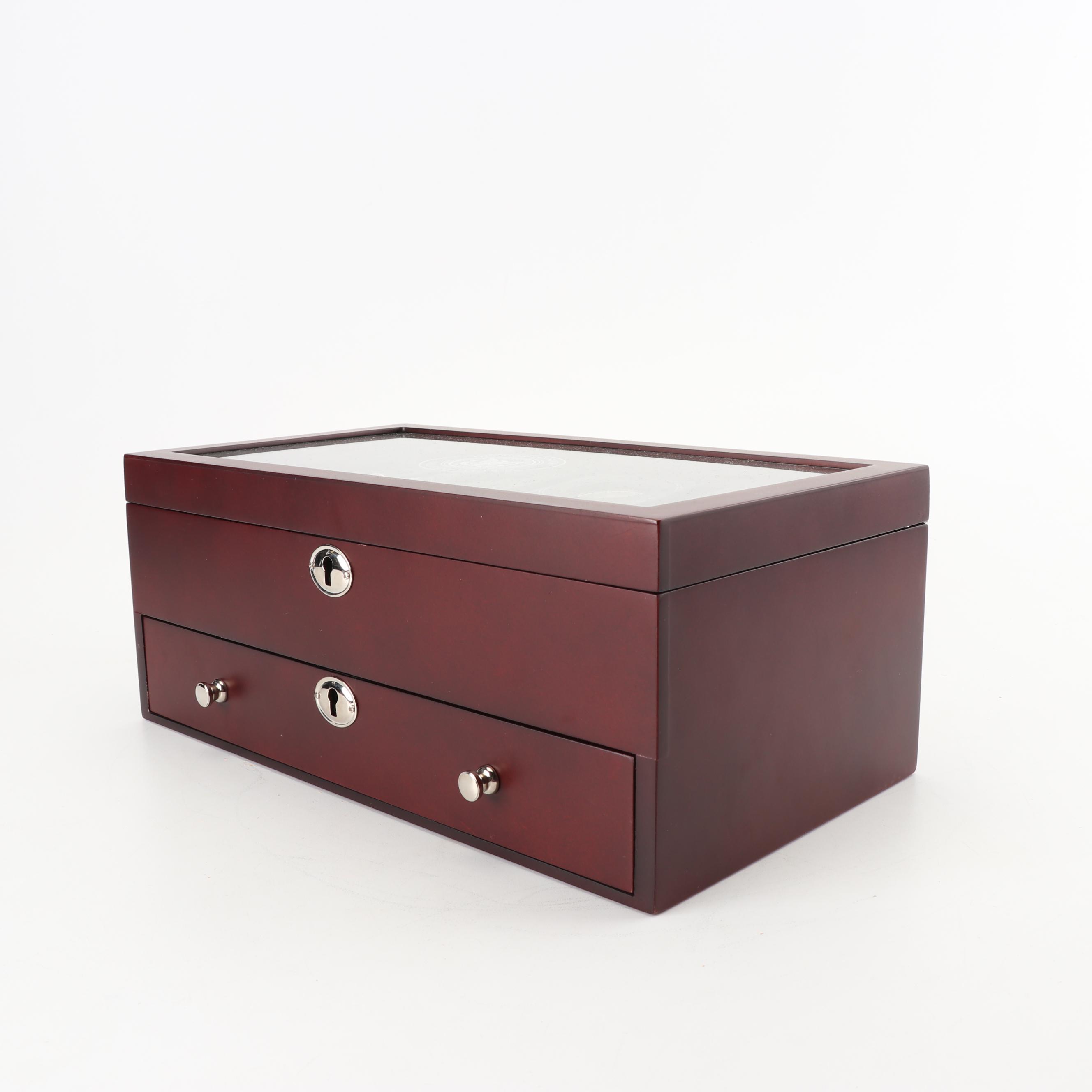 Morgan Silver Dollar Collection in Display Case, 1883 - 1904