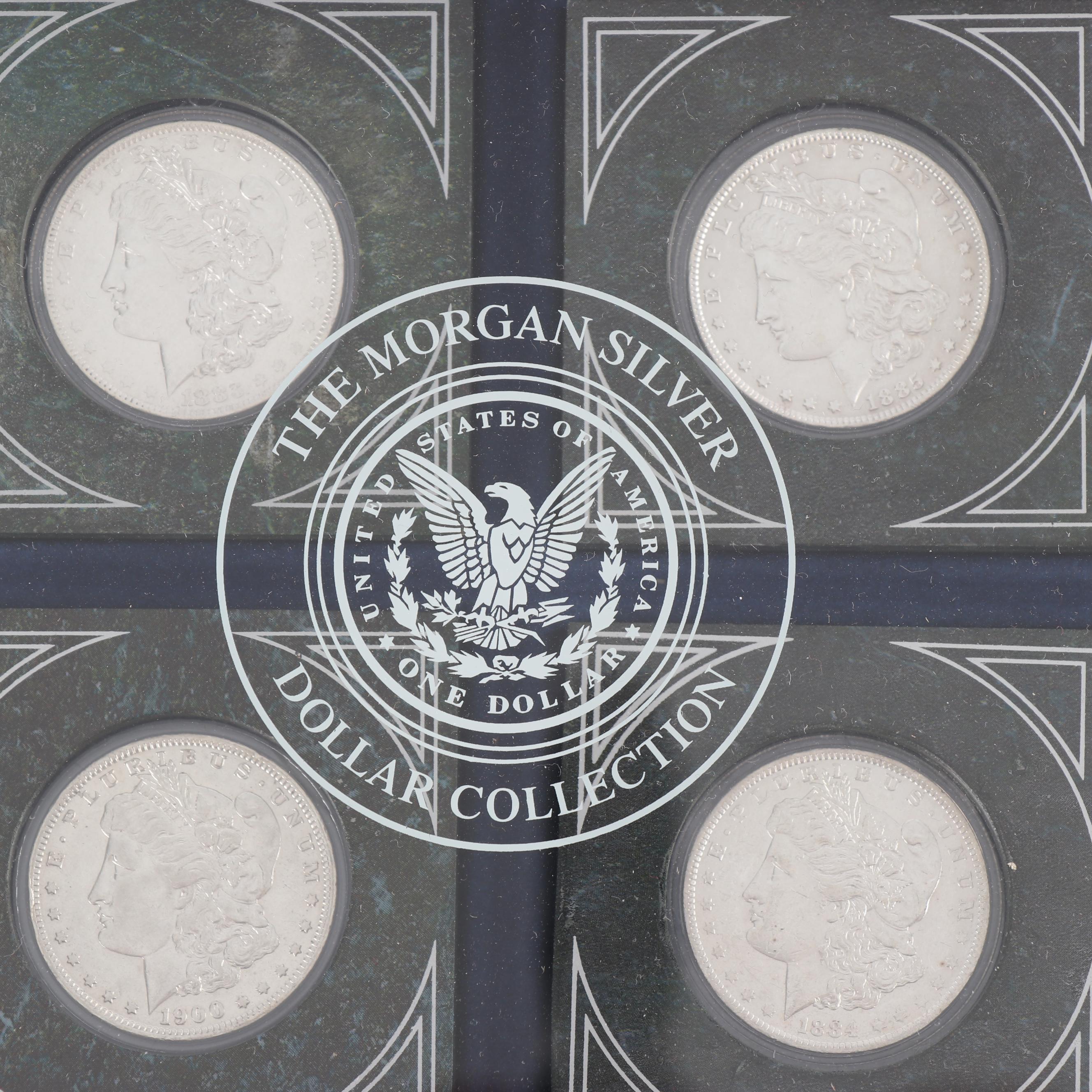 Morgan Silver Dollar Collection in Display Case, 1883 - 1904