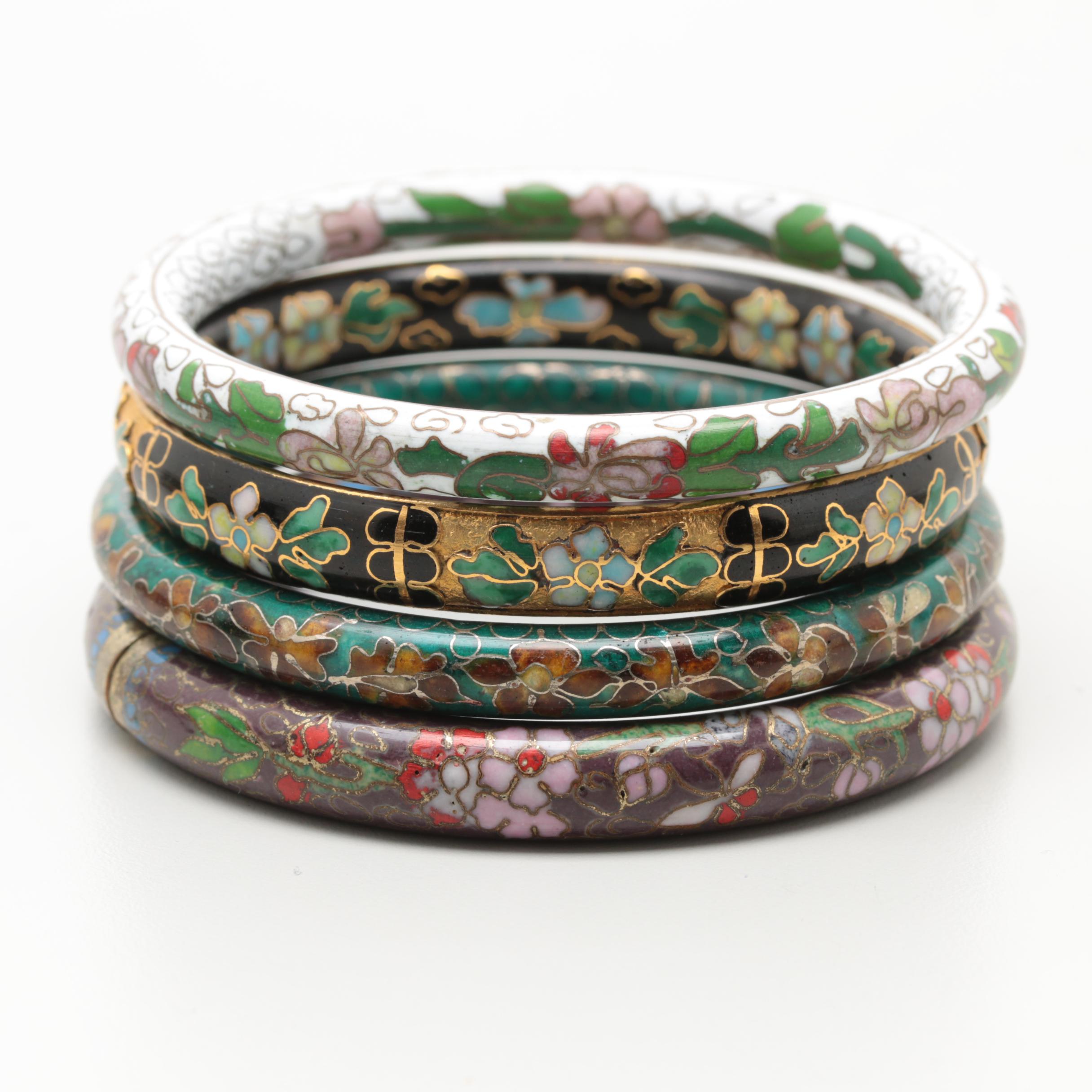 Large Collection of Chinese Cloisonné Jewelry