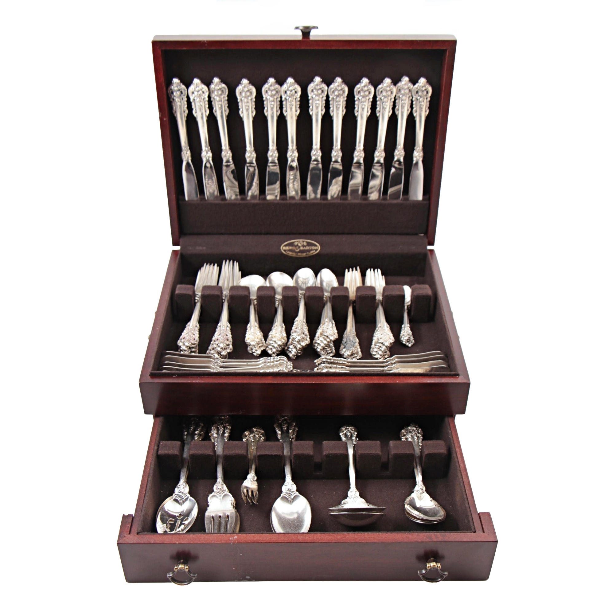 American Sterling Silver Flatware Service from Wallace, "Grand Baroque"
