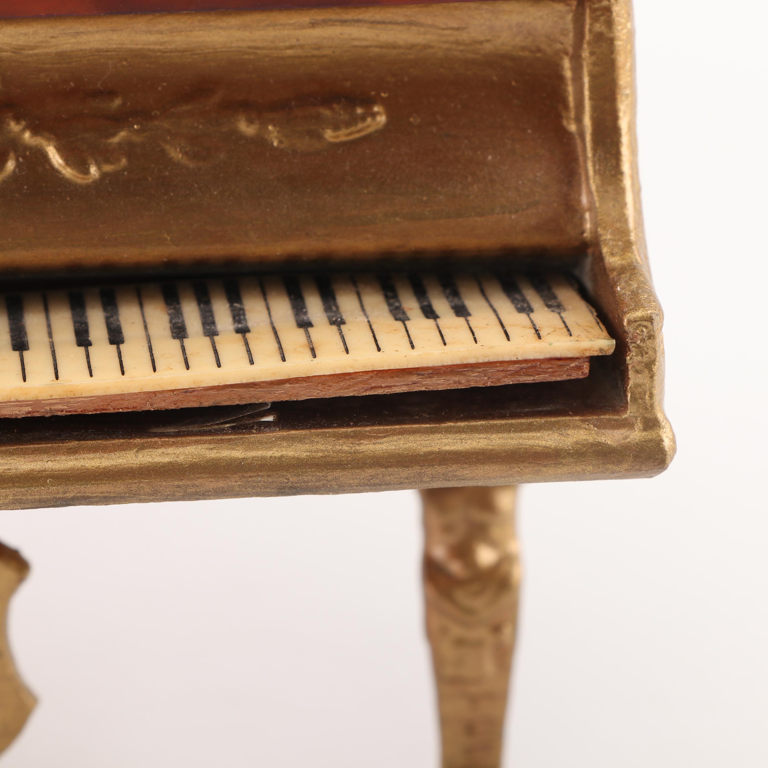 Bakelite and Metal Grand Piano Music Box