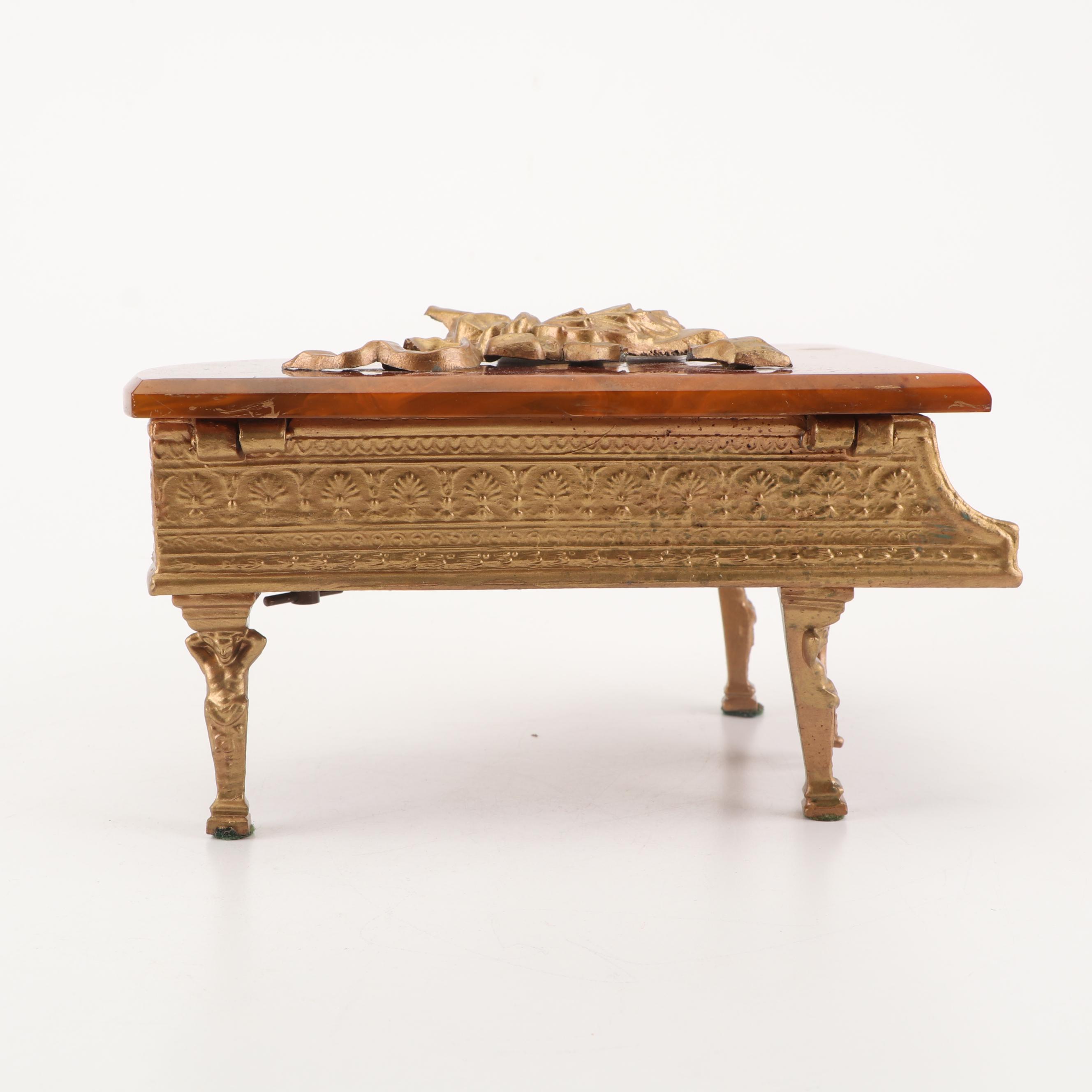 Bakelite and Metal Grand Piano Music Box