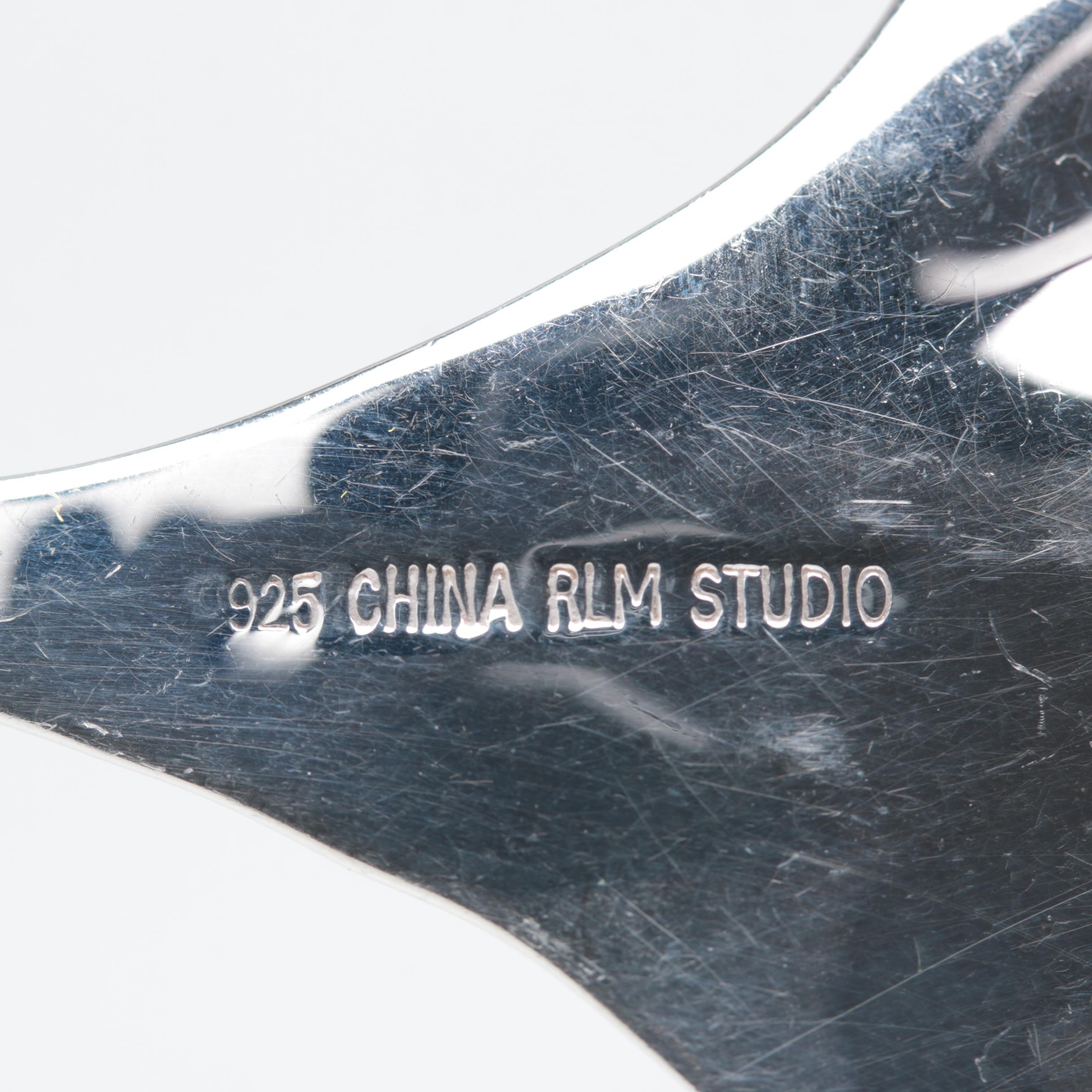 Robert Lee Morris RLM Sterling Silver Ginko Leaf Necklace