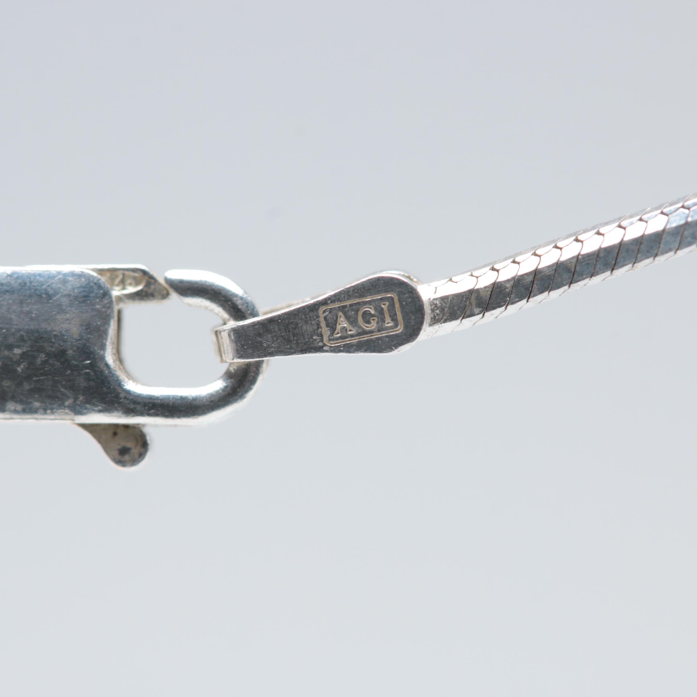 Robert Lee Morris RLM Sterling Silver Ginko Leaf Necklace