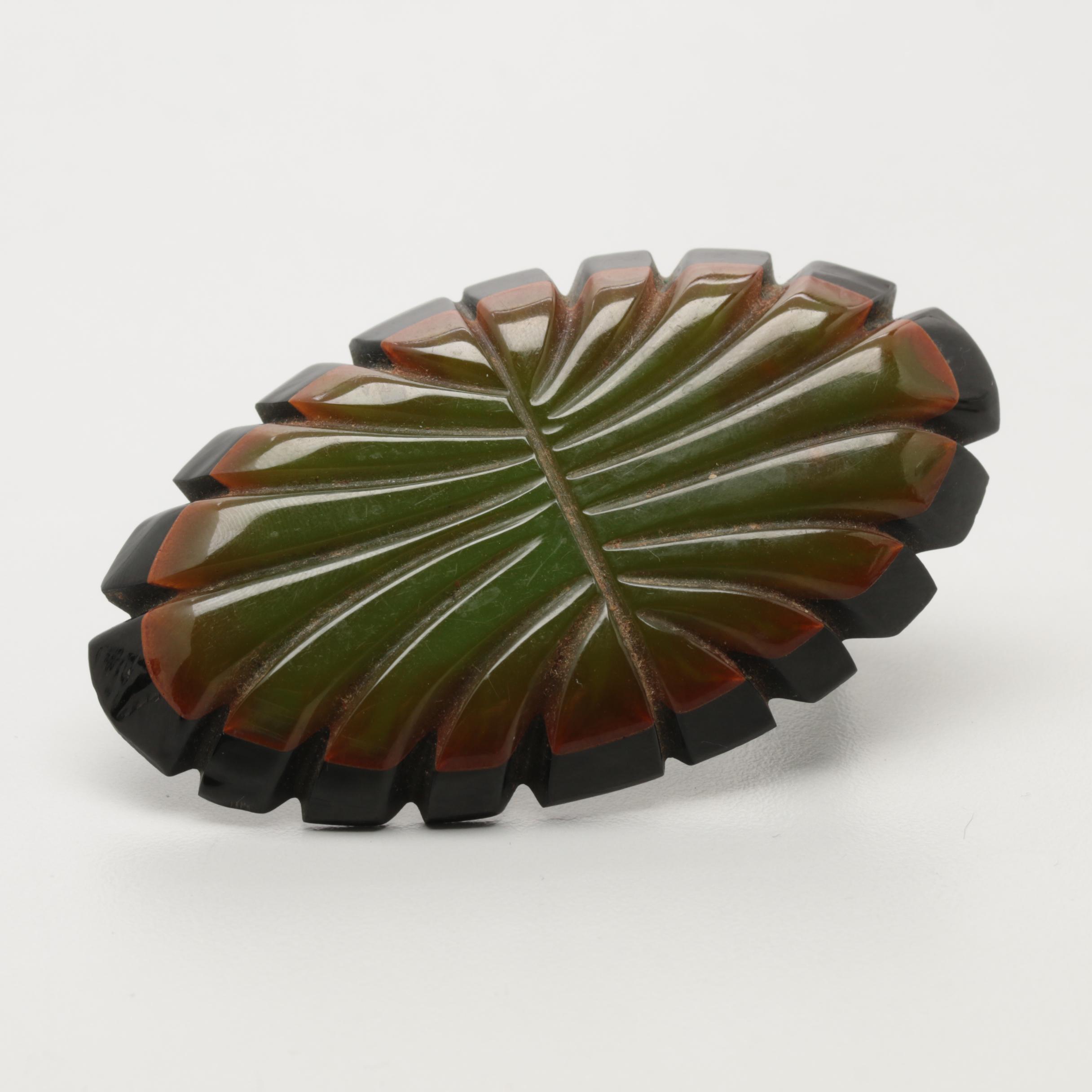 1940s Bakelite Collection Including Bracelets, Pendant and Clips