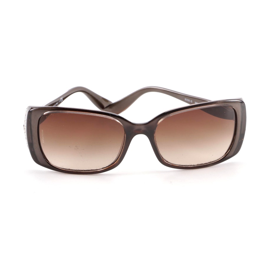 BVLGARI 8099-B Brown Rectangular Sunglasses