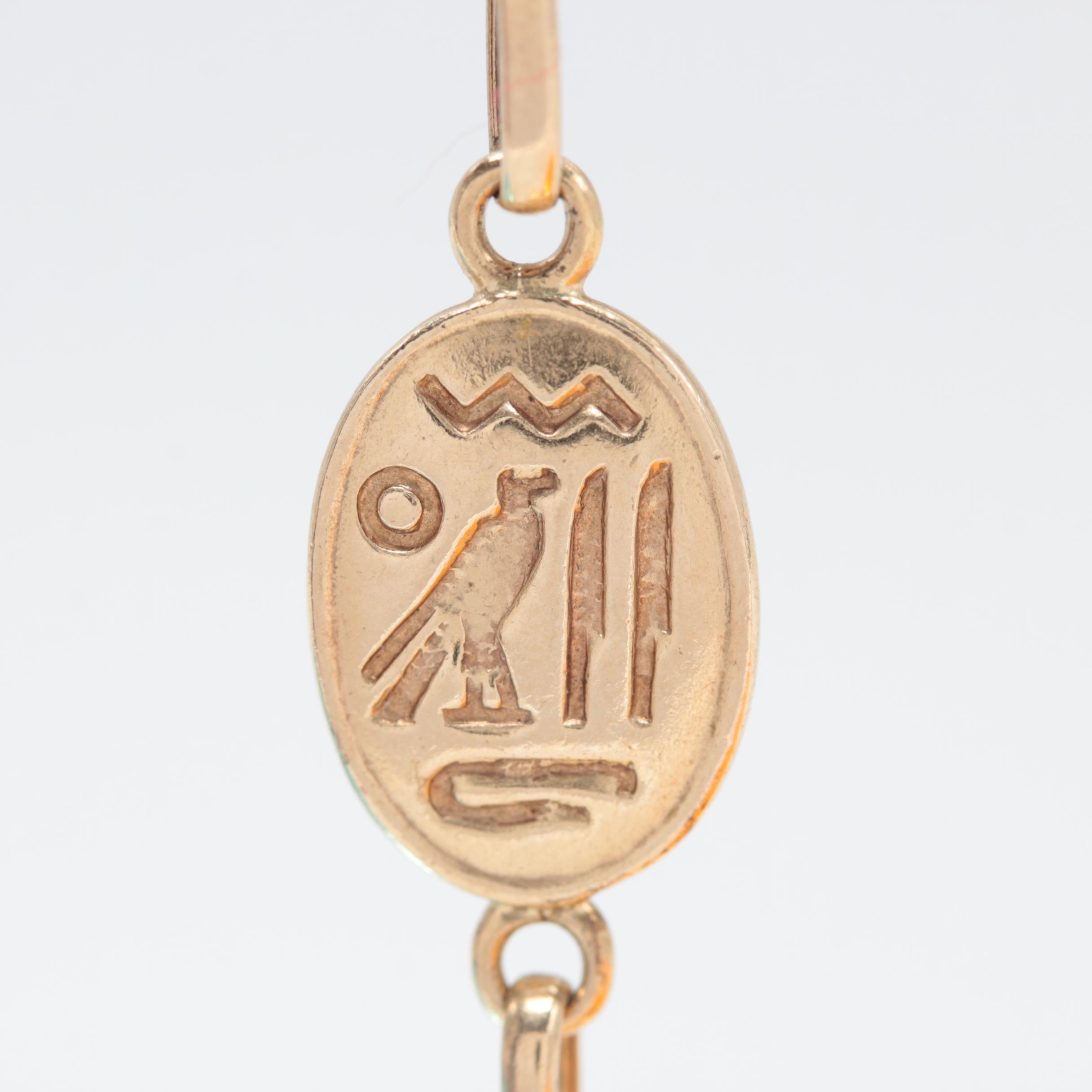 14K Yellow Gold Scarab Bracelet