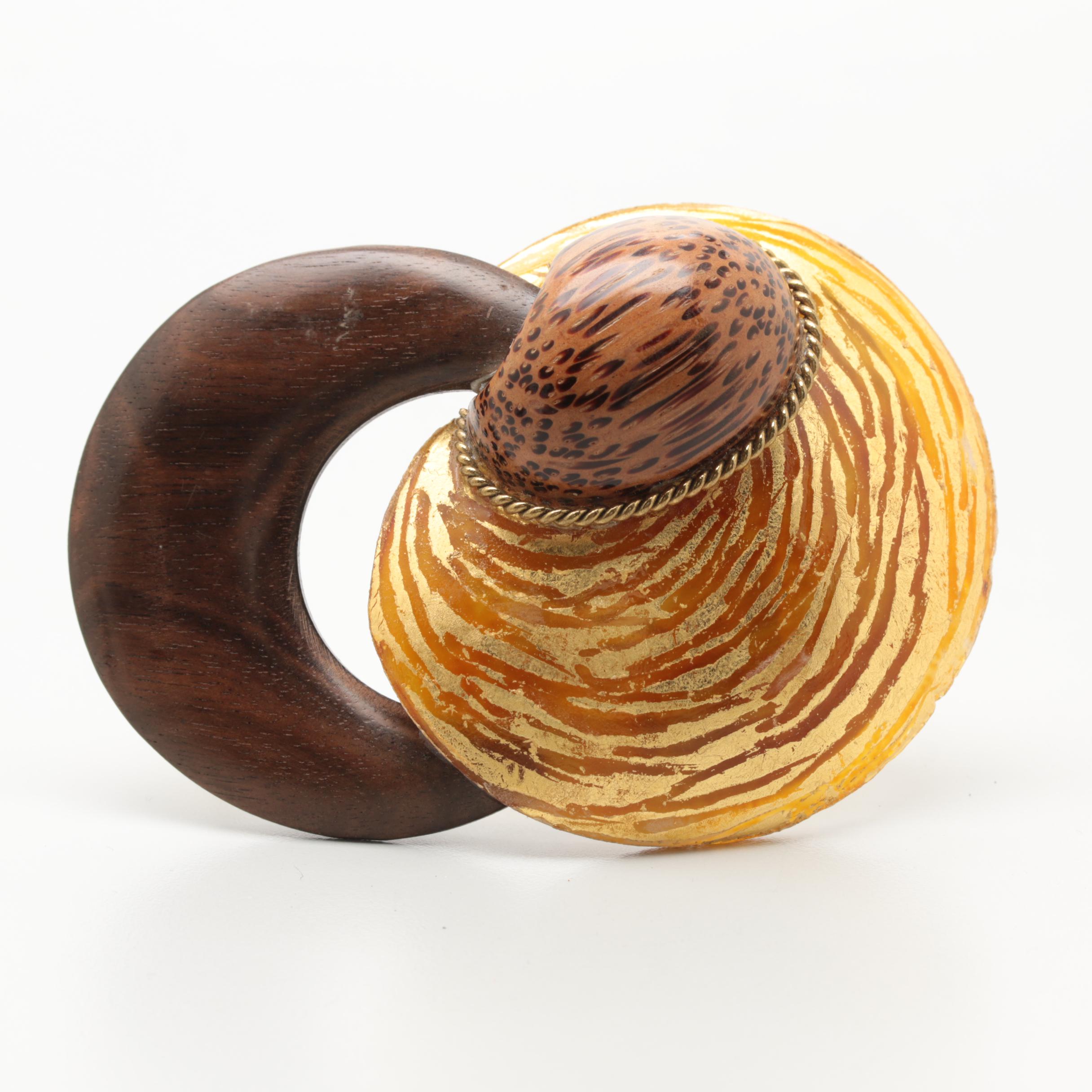 Vintage Oversized Fabrice Paris Modernist Brooch