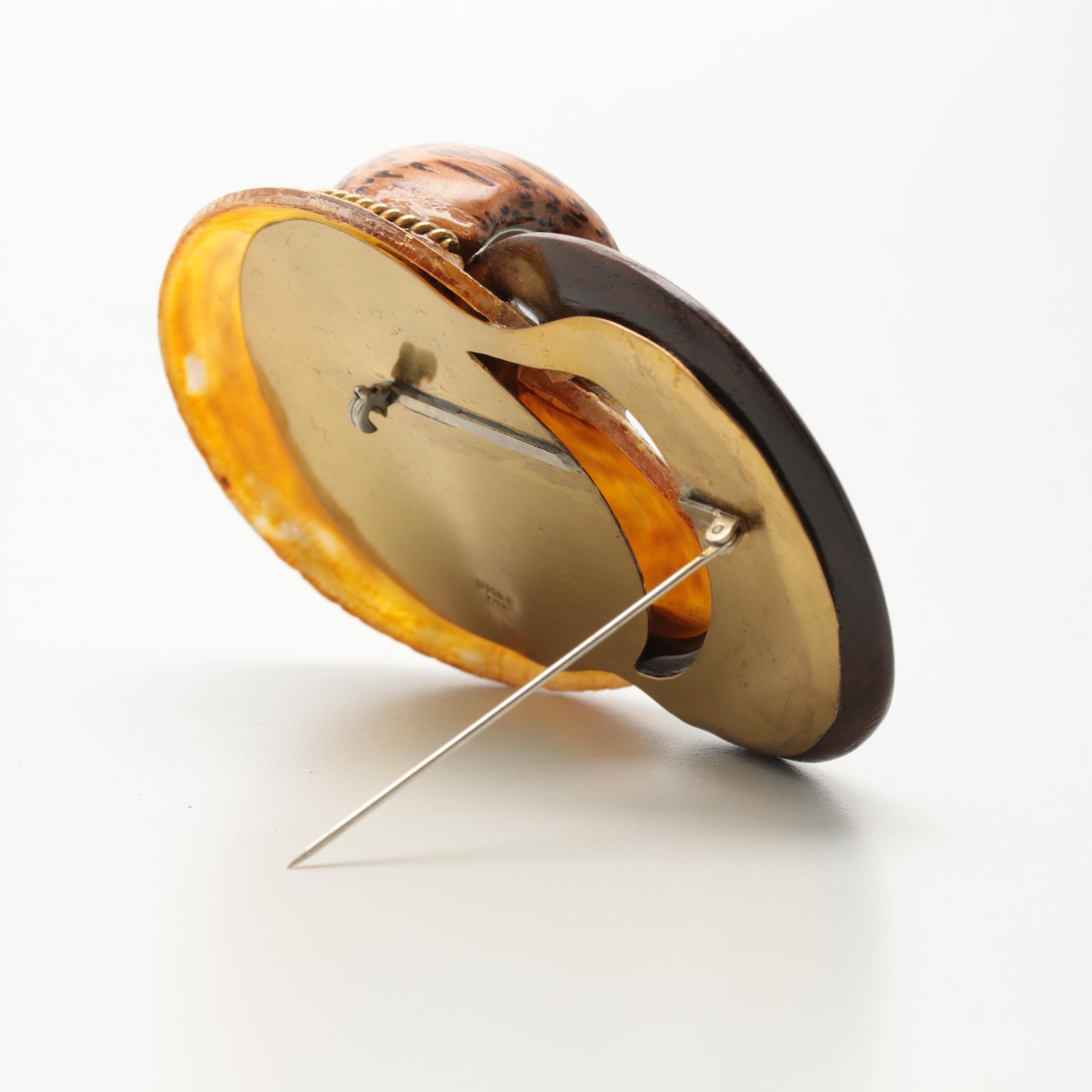 Vintage Oversized Fabrice Paris Modernist Brooch