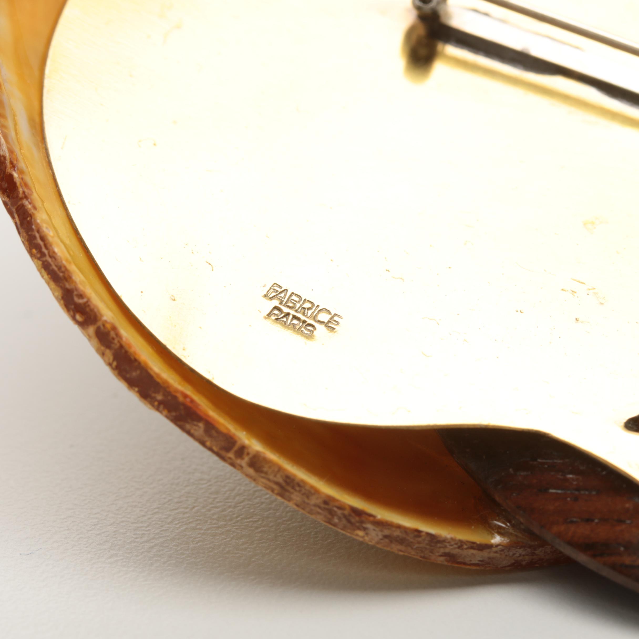 Vintage Oversized Fabrice Paris Modernist Brooch